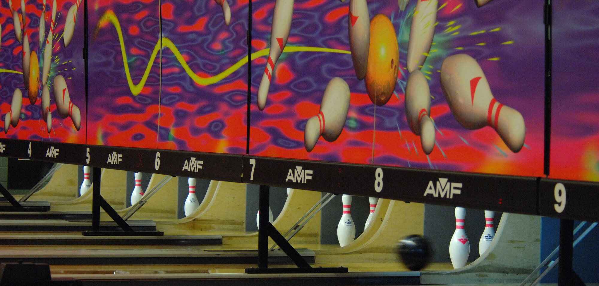 Over the course of three days, 43 participants representing seven individual bases competed in the 2007 U.S. Air Forces in Europe Bowling Championships hosted at the RAF Mildenhall Bowling Center, Sept. 24-26. (U.S. Air Force Photo by Tech. Sgt. Tracy L. DeMarco)