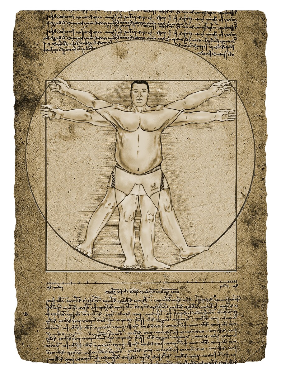 leonardo vitruvian man drawing