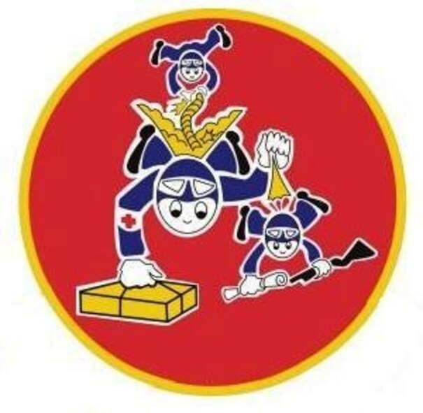 The 10th Troop Carrier Squadron’s emblem symbolizes the various roles the unit played in the Allied success against the Axis powers in Europe. The same emblem is still used today by the 10th Airlift Squadron of McChord Air Force Base, Wash. (U.S. Air Force photo)