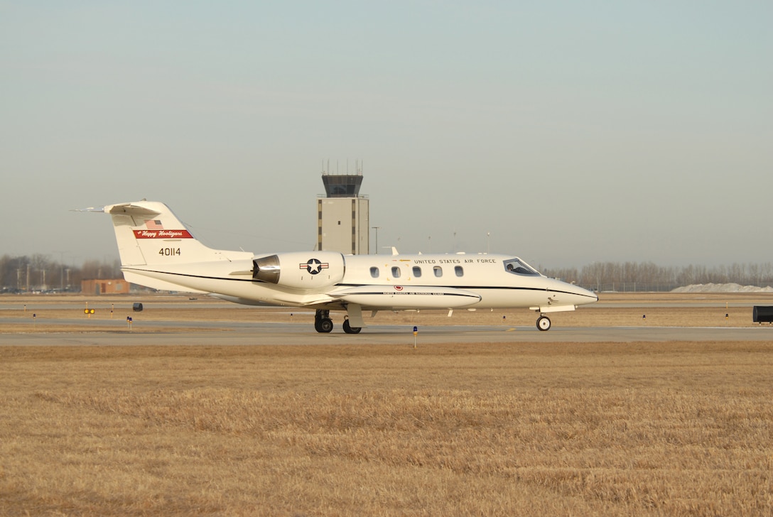 119th Wing C-21 lands at Hector Field in Fargo, N.D.