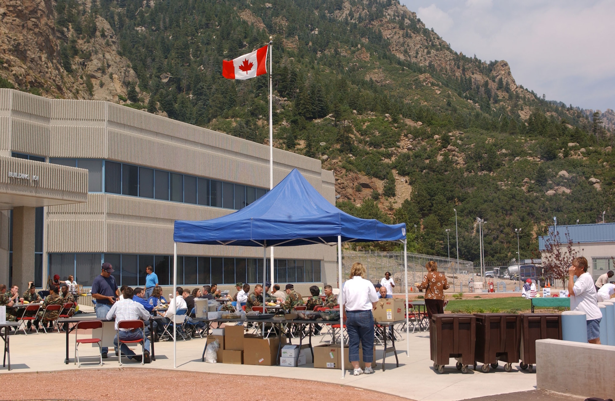 A portion of the 21st Services Squadron 'Road Show' is presented at Cheyenne Mountain Air Force Station, Colo. (Courtesy photo)