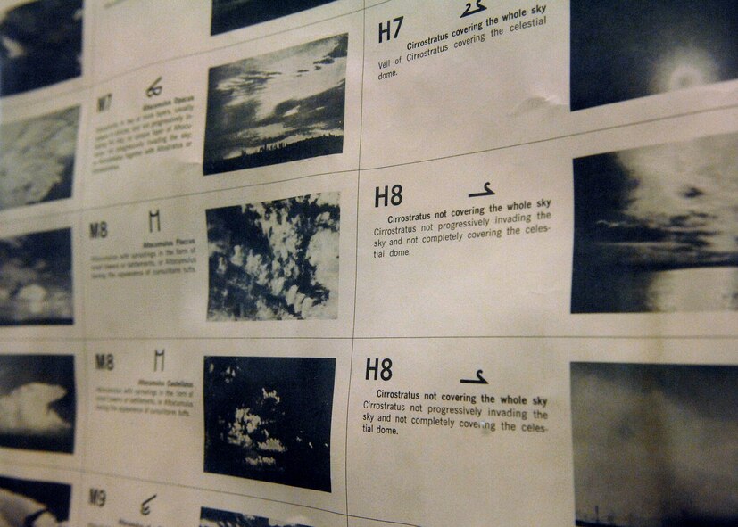 MOODY AIR FORCE BASE, Ga. -- The 347th Operations Support Squadron weather forecasters use cloud charts to predict and track weather here. There are a total of 27 different cloud formations forcasters can use. (U.S. Air Force photo by Airman 1st Class Brittany Barker)