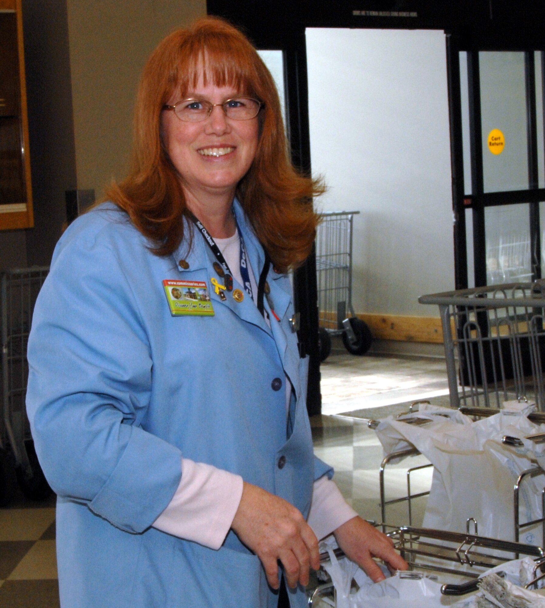 MOUNTAIN HOME AIR FORCE BASE, Idaho -- Milly Scott works as a Commissary sales store associate for the Defense Commissary Agency. (U.S. Air Force photo/ Senior Airman Megan P. Lyon)