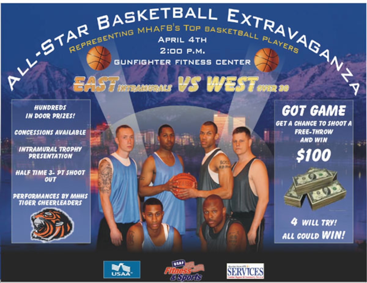 Basketball season ends with allstar basketball game, extravaganza > Mountain Home Air Force