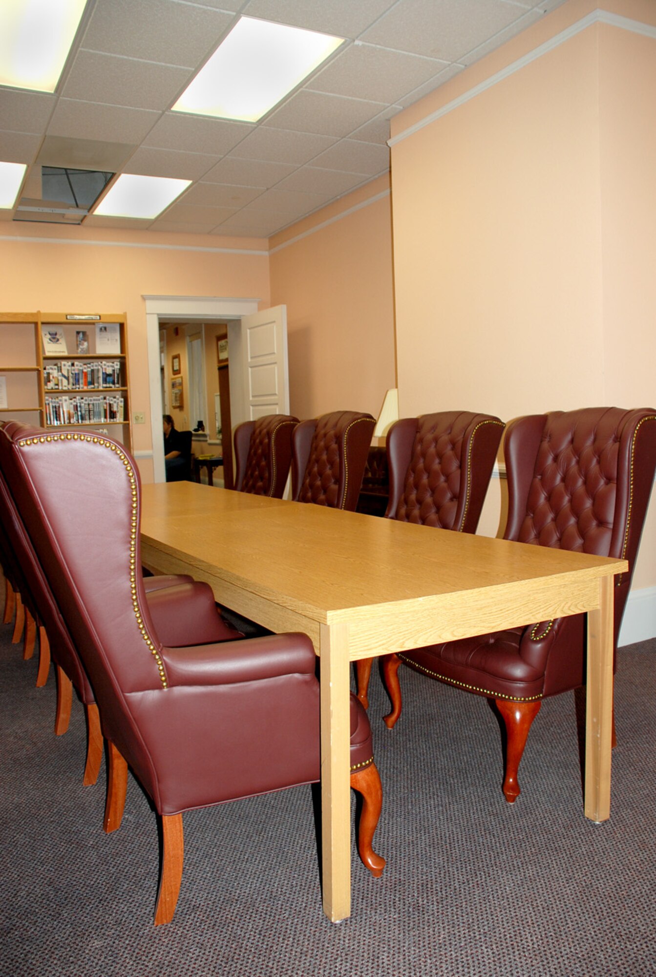 The reference books and text books are kept within the professional reading room in the "communibrary."