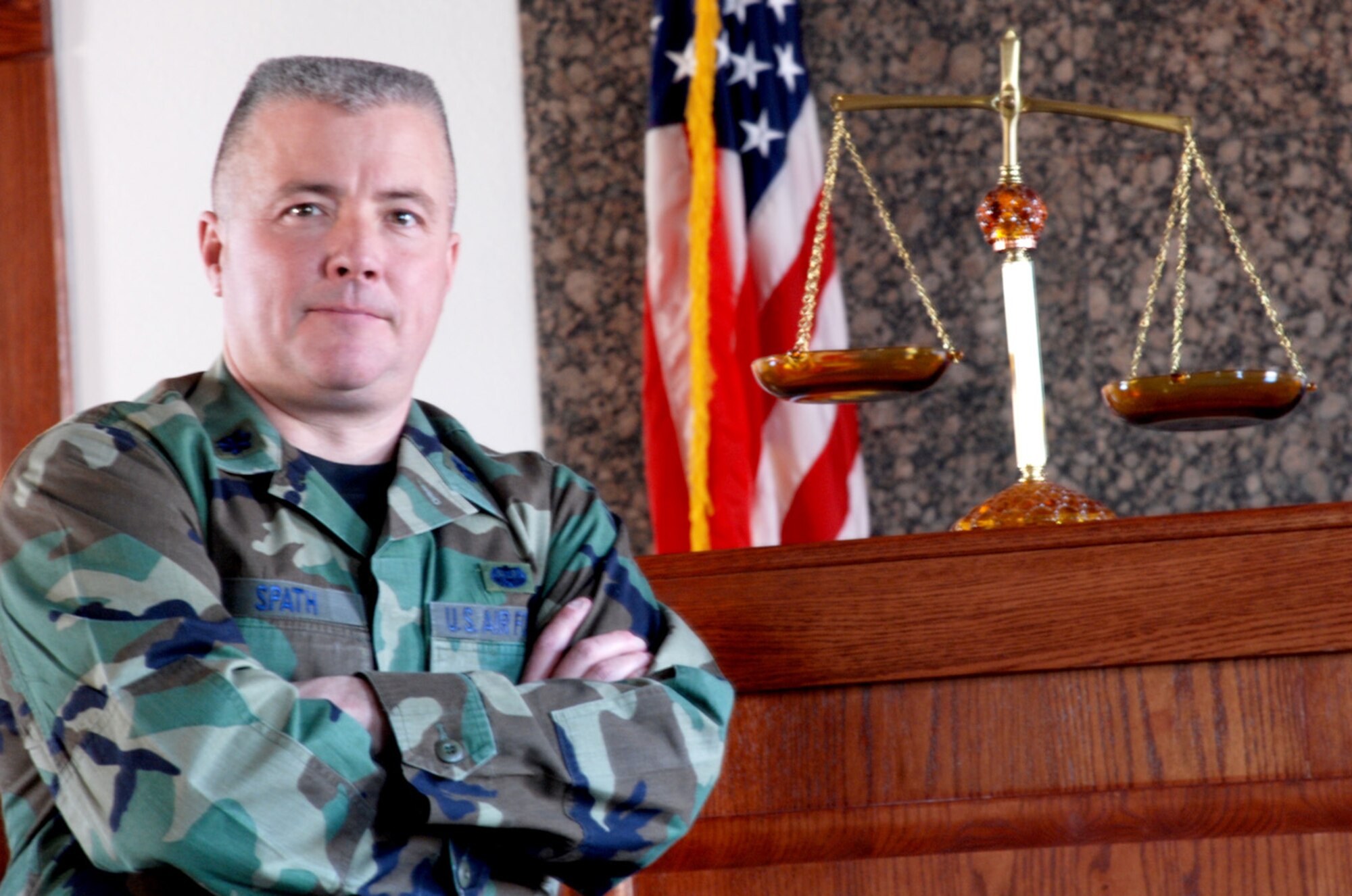 Lt. Col. Vance Spath, 90th Space Wing staff judge advocate (U.S. Air Force photo/Airman 1st Class Daryl Knee).