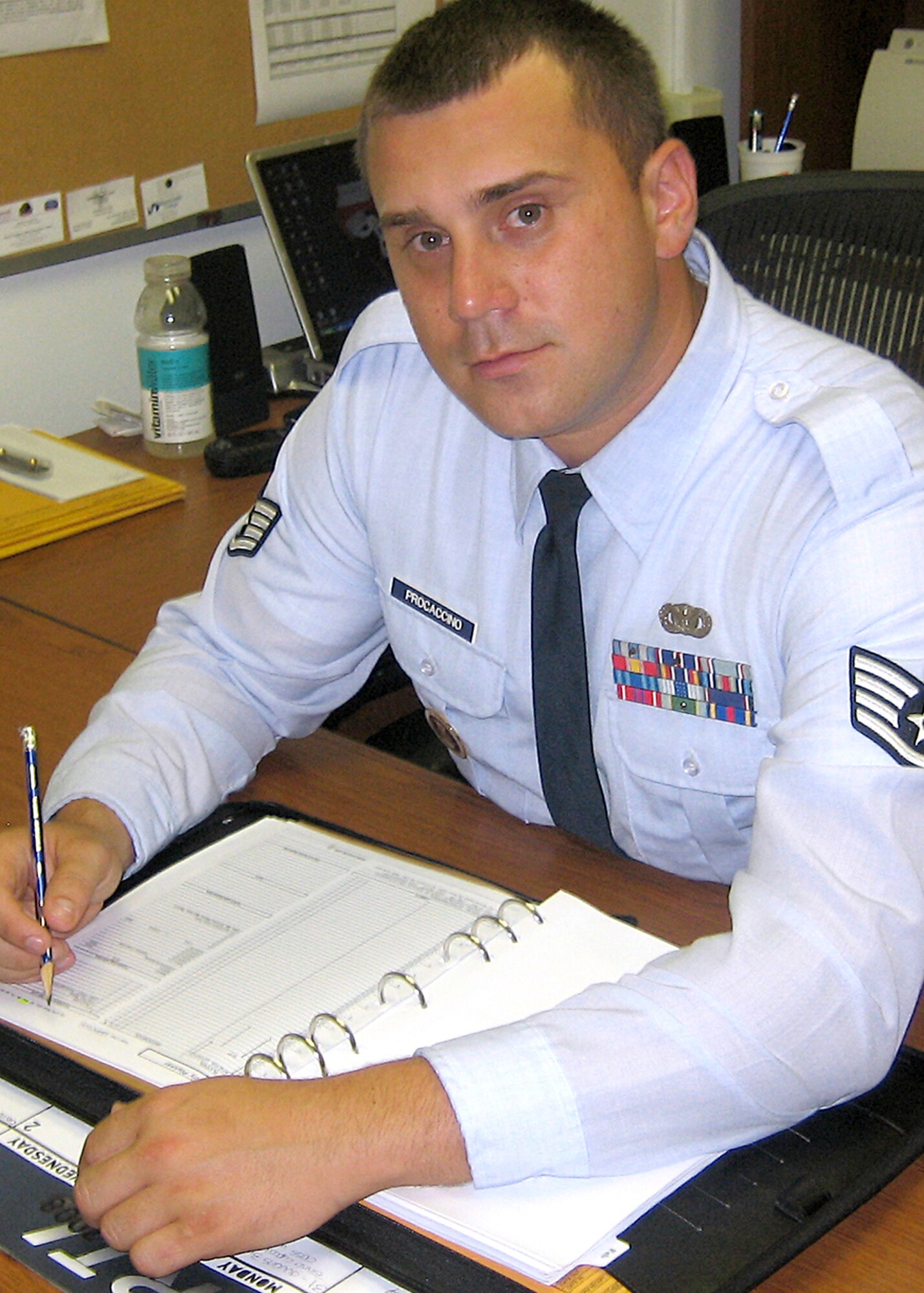Staff Sgt. Jason Procaccino, a 333rd Recruiting Squadron Miami-based recruiter and former security forces member, helped save the life of a Miami shooting victim March 19. (Courtesy photo)
