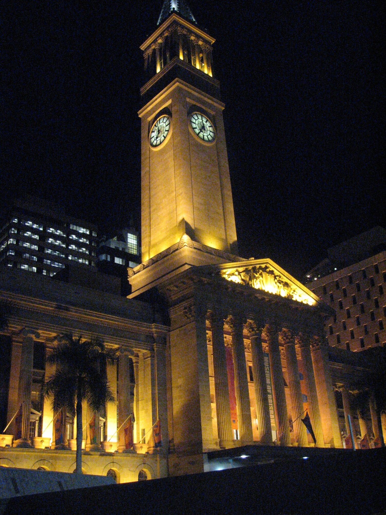 Brisbane City Hall, Australia.  Venue of the Australia National Bands Competition, 2008.  Alaska Brass, from Elmendorf AFB, AK,  was on a 10-day tour through Brisbane and Sydney, Australia this past March 2008.  They performed with the Australian Army Band, and were featured in a 20-minute show as part of the Australia National Bands Competition.