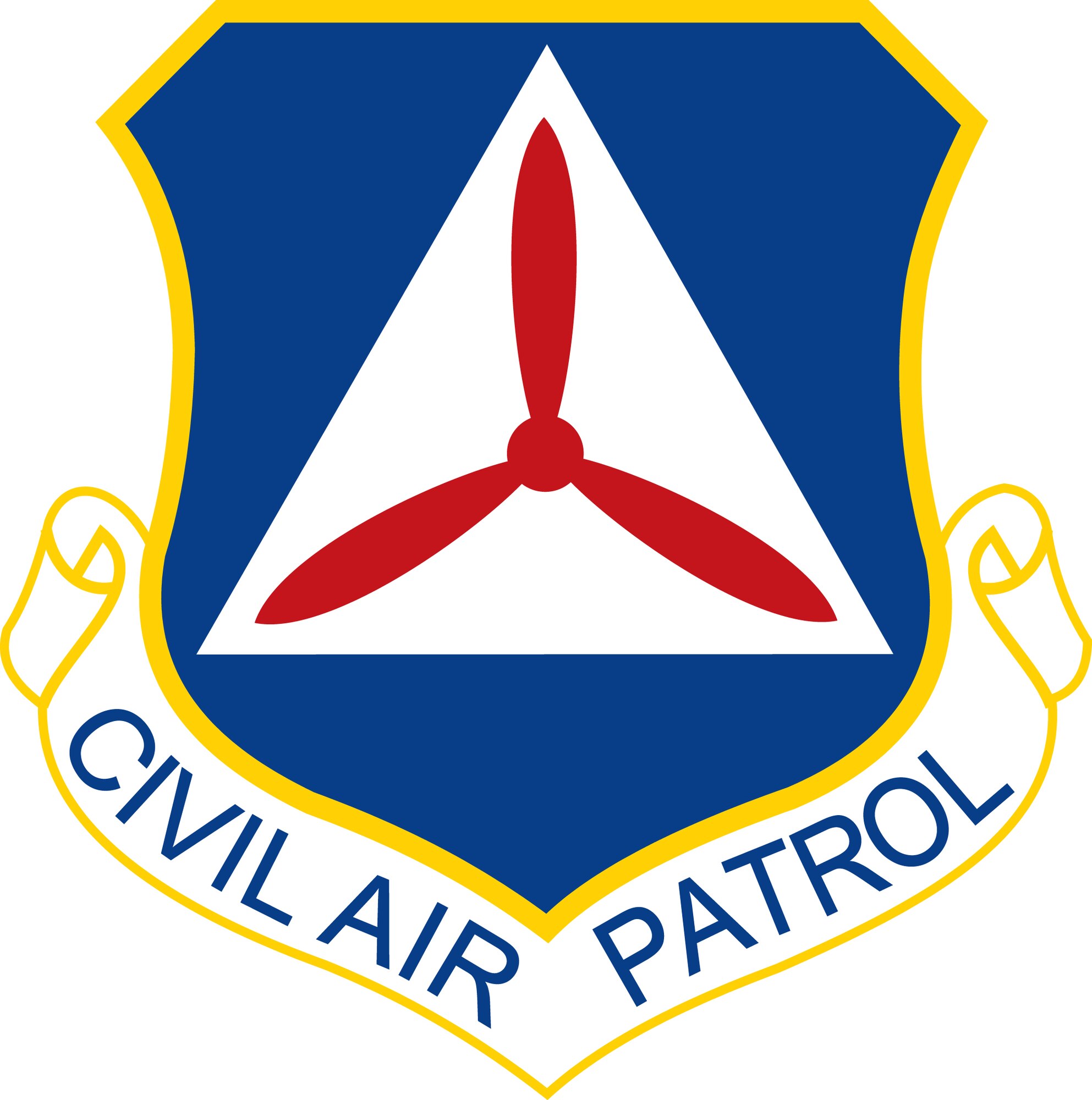 Civil Air Patrol Shield (Color), Graphic courtesy of Civil Air Patrol National Headquarters.  Commercial reproduction of this emblem is NOT permitted without the permission of the proponent organizational/unit commander.  Image is 7x7 inches @ 300 ppi.