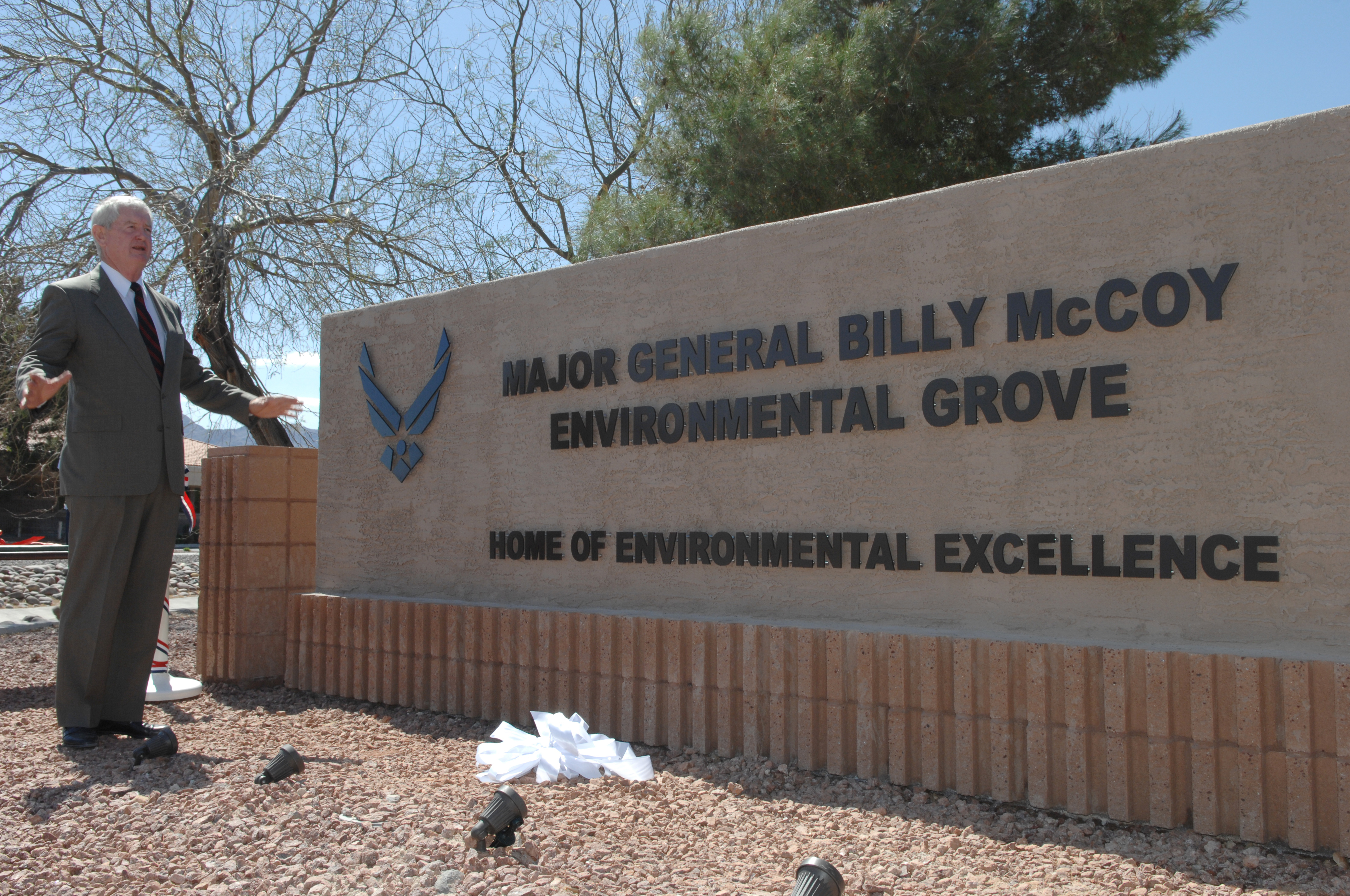 Nellis dedicates environmental grove to former Fighter Weapons Center
