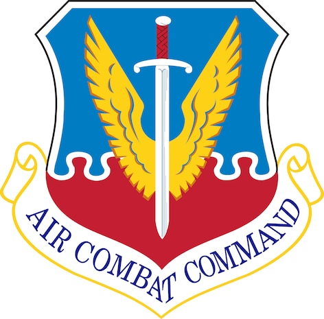 Air Combat Command (ACC) Shield (Color), U.S. Air Force graphic. In accordance with Chapter 3 of AFI 84-105, commercial reproduction of this emblem is NOT permitted without the permission of the proponent organizational/unit commander.