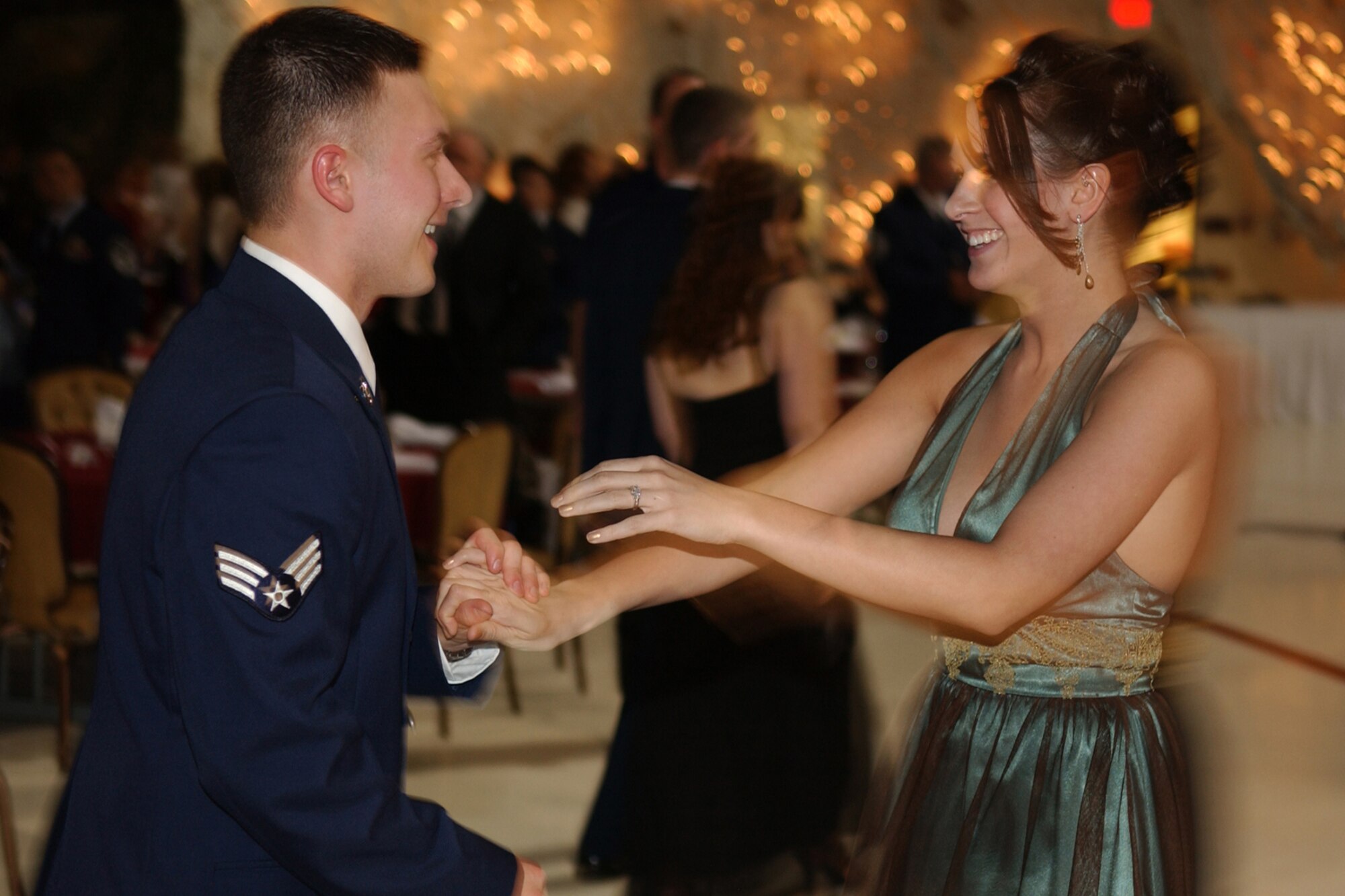 GRISSOM AIR RESERVE BASE, Ind., -- In celebration of the 60th anniversary of the Air Force Reserve, Grissom hosted a military ball.  Guests enjoyed live music from the Air Force Band stationed at Robins Air Force Base, Ga. The guest speaker of the evening was Lt. Gen. John Bradley, Commander of the Air Force Reserve Command. (U.S. Air Force photo/Senior Airman Carl Berry)                     