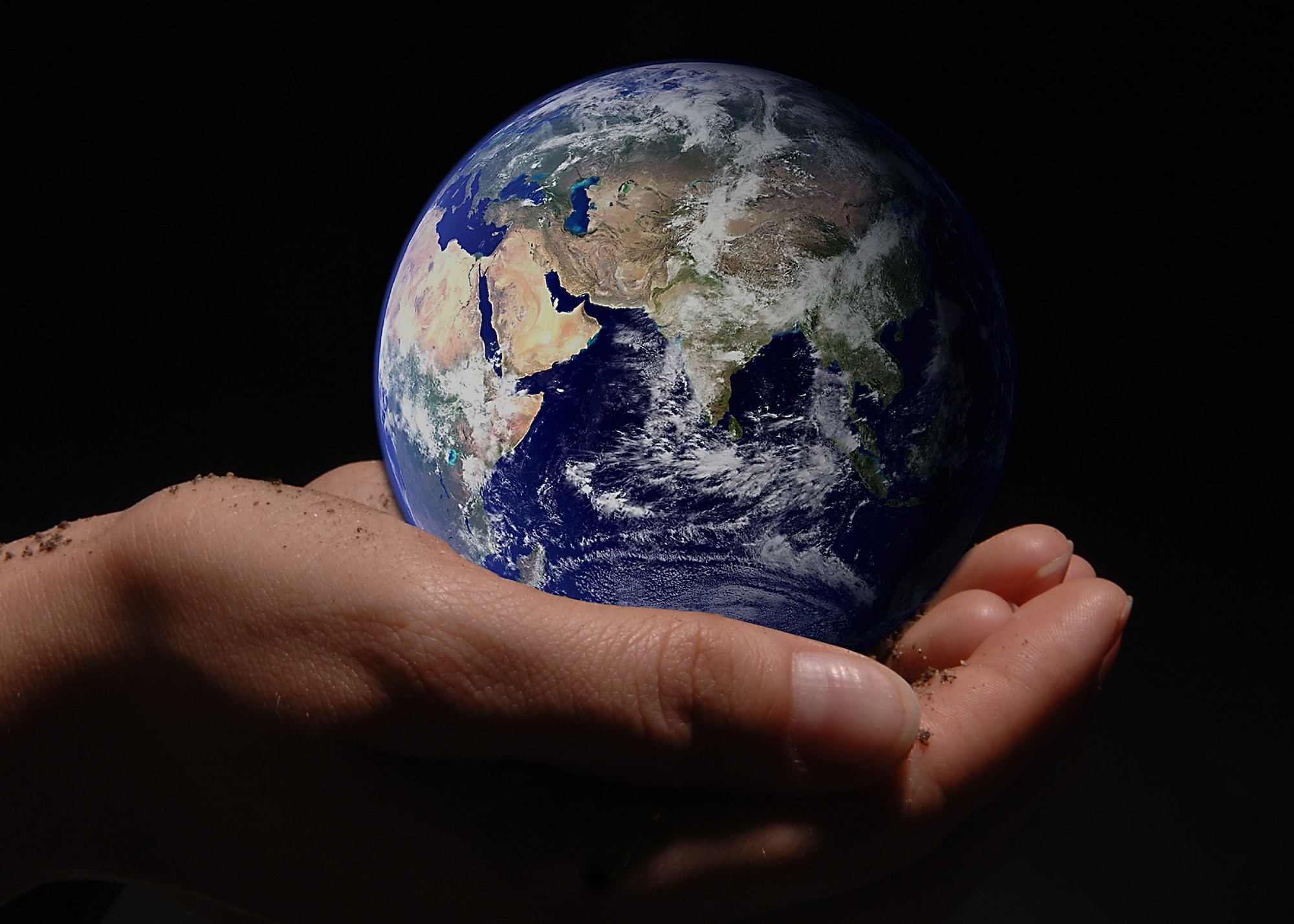 MOODY AIR FORCE BASE, Ga. -- Earth Day is an annual reminder that the future of the world is in your hands. (U.S. Air Force photo illustration by Airman 1st Class Brittany Barker)