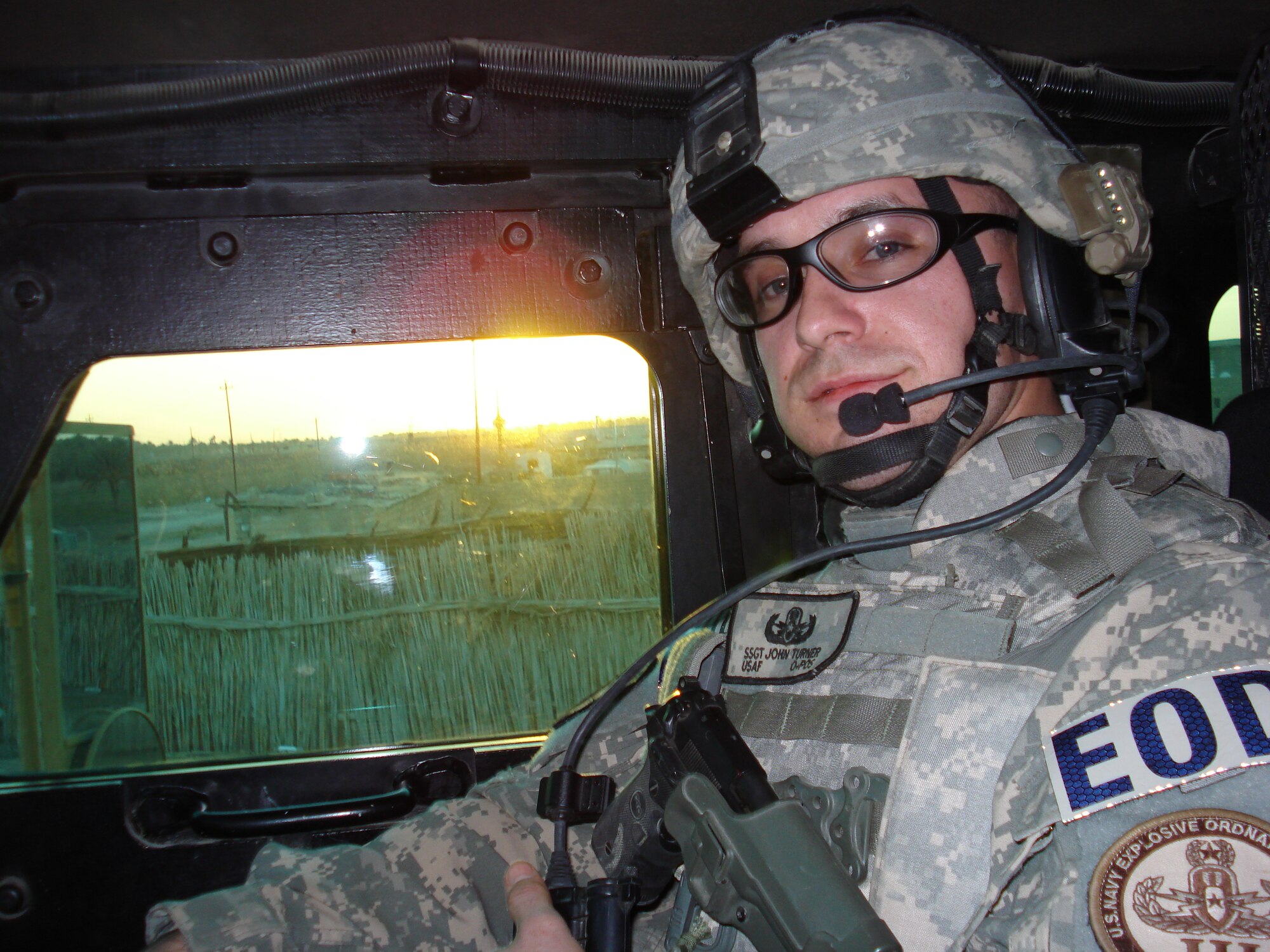 BAGHDAD - Staff Sgt. Jack Turner received a Purple Heart March 21 for injuries he sustained during a recent mission here. (Courtesy photo)