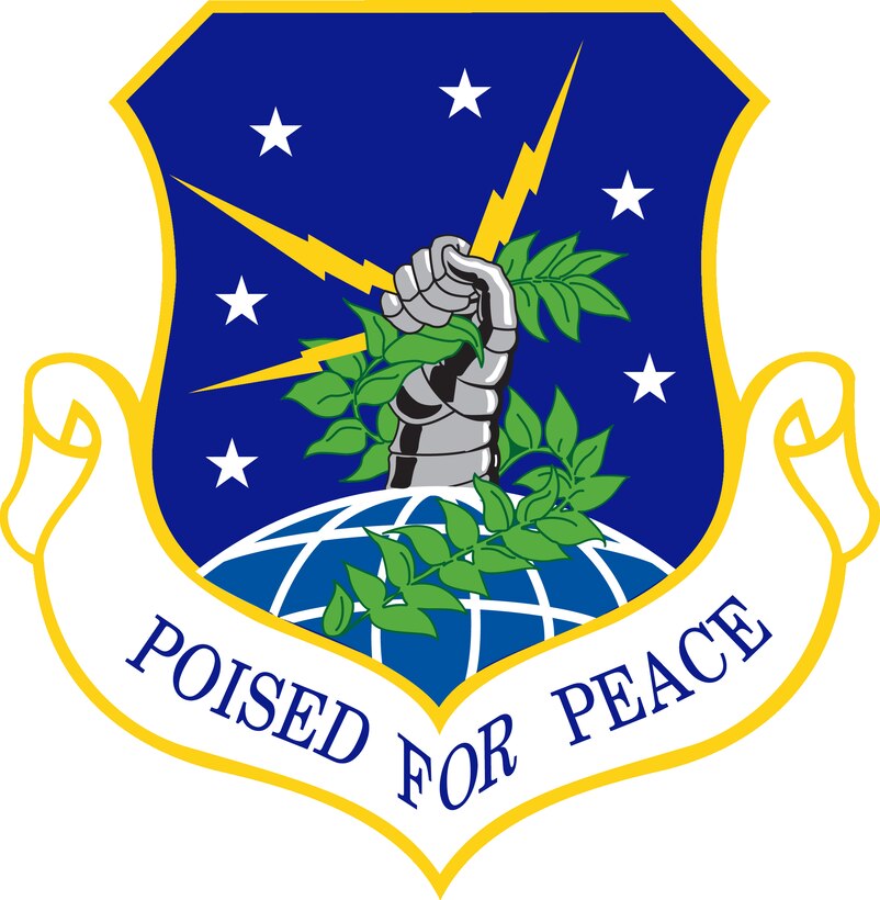 91th Missile Wing Shield (Color). Image provided by HQ, AFSPC/PAC. In accordance with Chapter 3 of AFI 84-105, commercial reproduction of this emblem is NOT permitted without the permission of the proponent organizational/unit commander. Image is 8.2x8.3 inches @ 300 ppi  