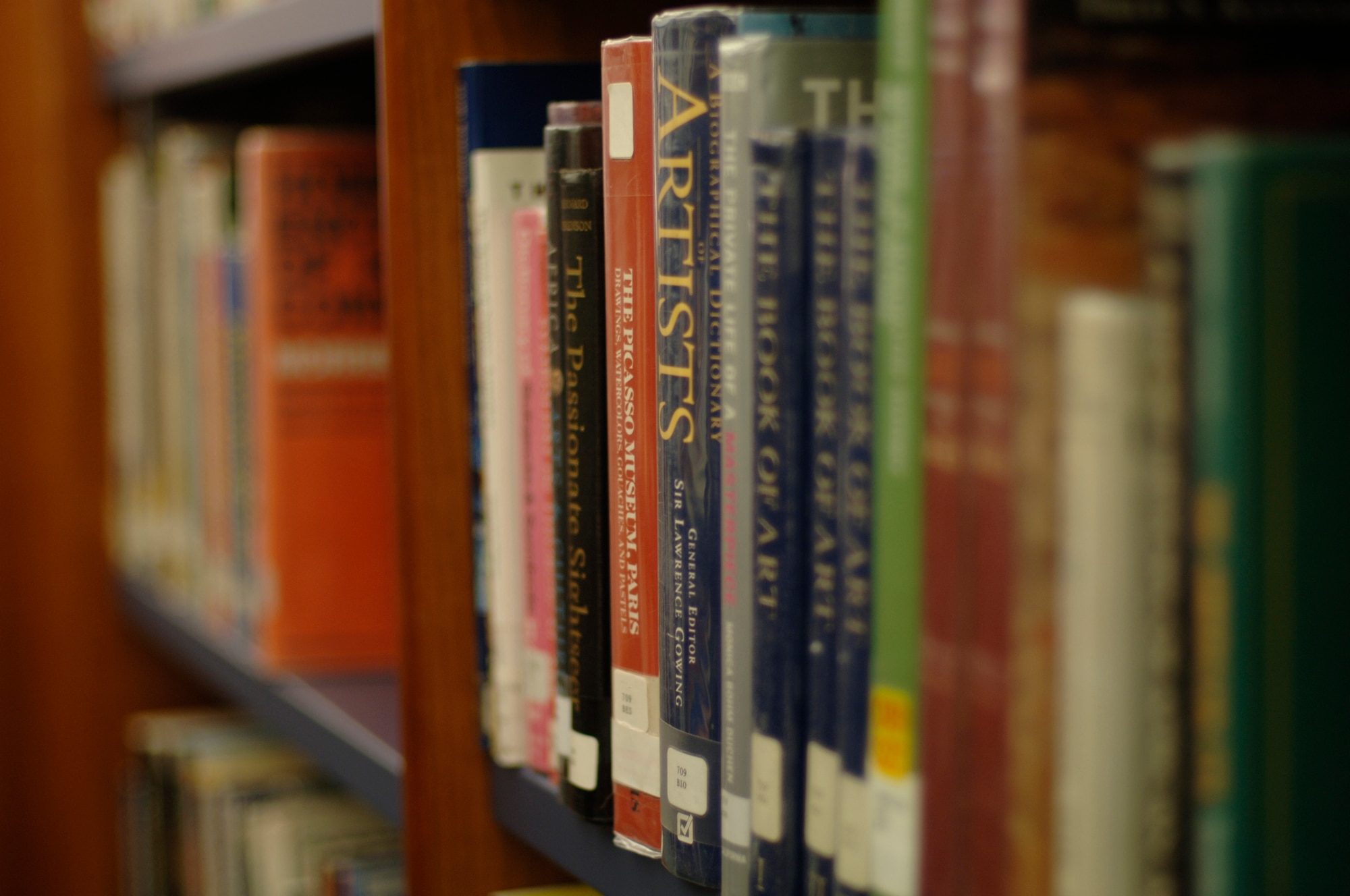 FAIRCHILD AIR FORCE BASE, Wash. – Books line the shelves at the base library, but you can check out more than just books. The library also offers music CDs, VHS tapes, DVDs, audio books and past issues of magazines. (U.S. Air Force photo/Senior Airman Chad Watkins)