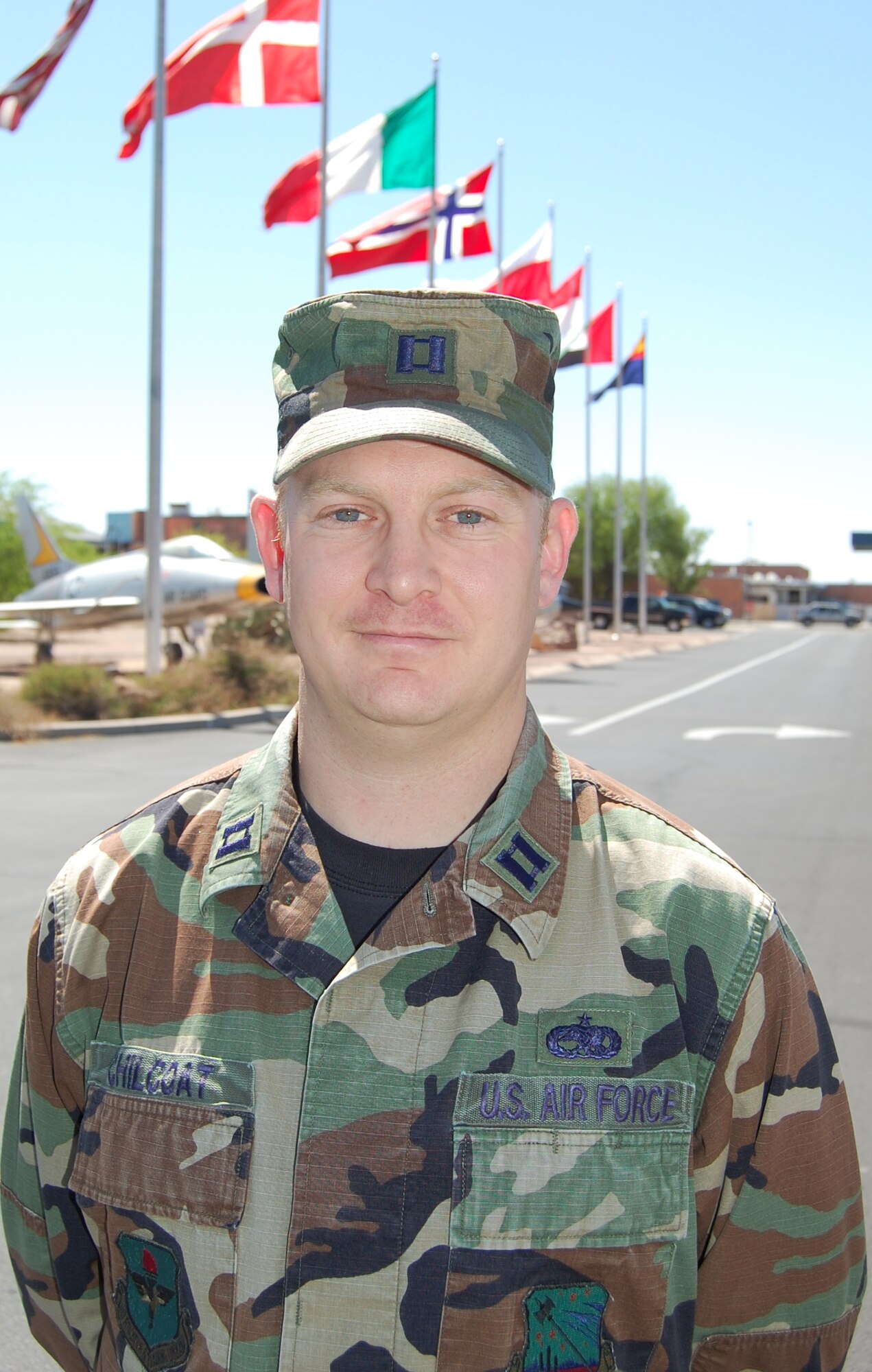 Capt. Andrew Chilcoat, a maintenance officer for the 162nd Fighter Wing, will represent the Arizona National Guard as a bilateral affairs officer at the U.S. Embassy in Kazakhstan for one year. The exchange program supports Arizona's relations with its Central Asian partner state in the Partnership for Peace program. (Air National Guard photo by Capt. Gabe Johnson)