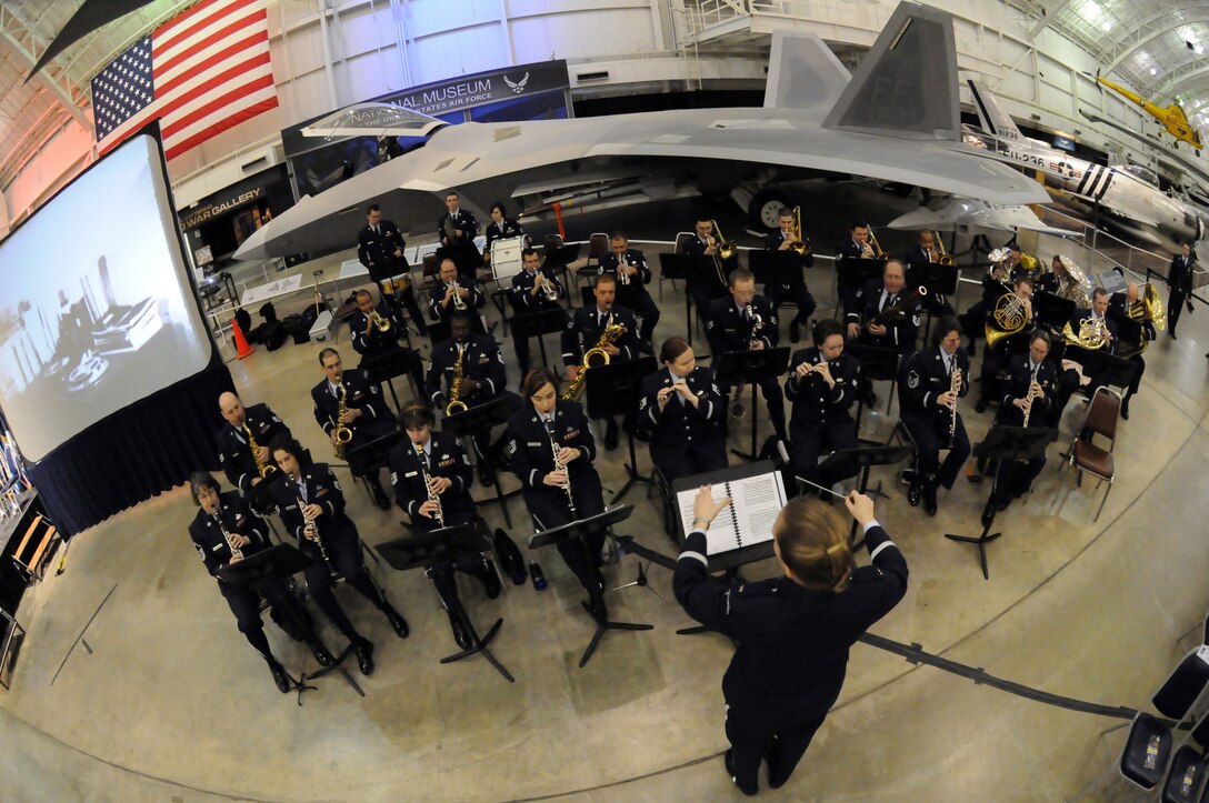 DAYTON, Ohio -- Members of the U.S. Air Force Band of Flight perform prior to the NASIC Group and Squadron Activation Ceremony on 15 April at the National Museum of the U.S. Air Force. In one ceremony, NASIC stood up 4 Groups and 17 Squadrons. NASIC is located at Wright-Patterson AFB, Ohio and prides itself as being the source for air and space intelligence.
(U.S. Air Force Photo/Staff Sgt Joshua Strang)