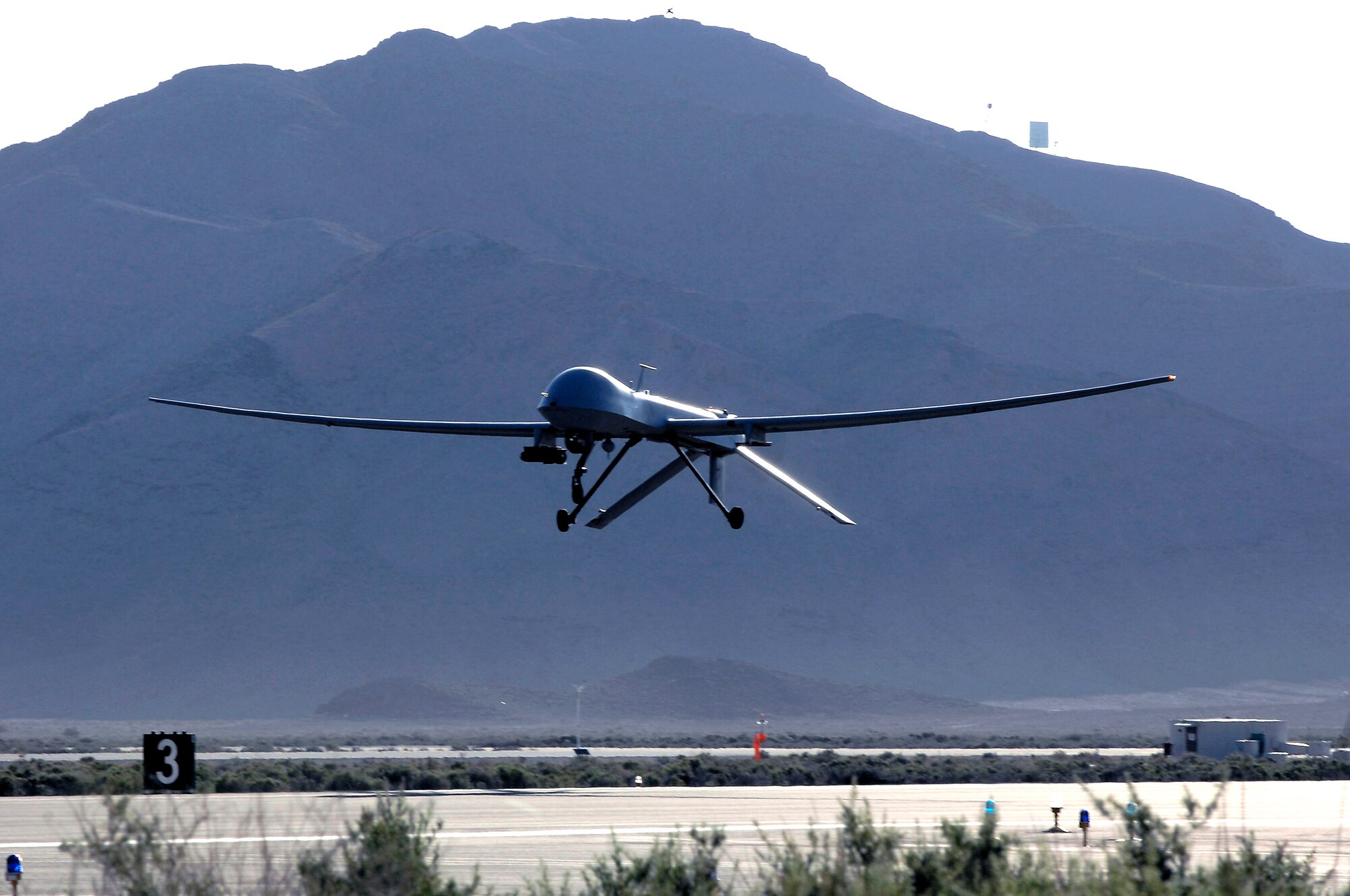 The primary mission of the MQ-1 Predator is interdiction and conducting armed reconnaissance against critical, perishable targets. When the MQ-1 is not actively pursuing its primary mission, it provides reconnaissance, surveillance and target acquisition in support of the Joint Forces commander.  (U.S. Air Force photo/Staff Sgt. Brian Ferguson)