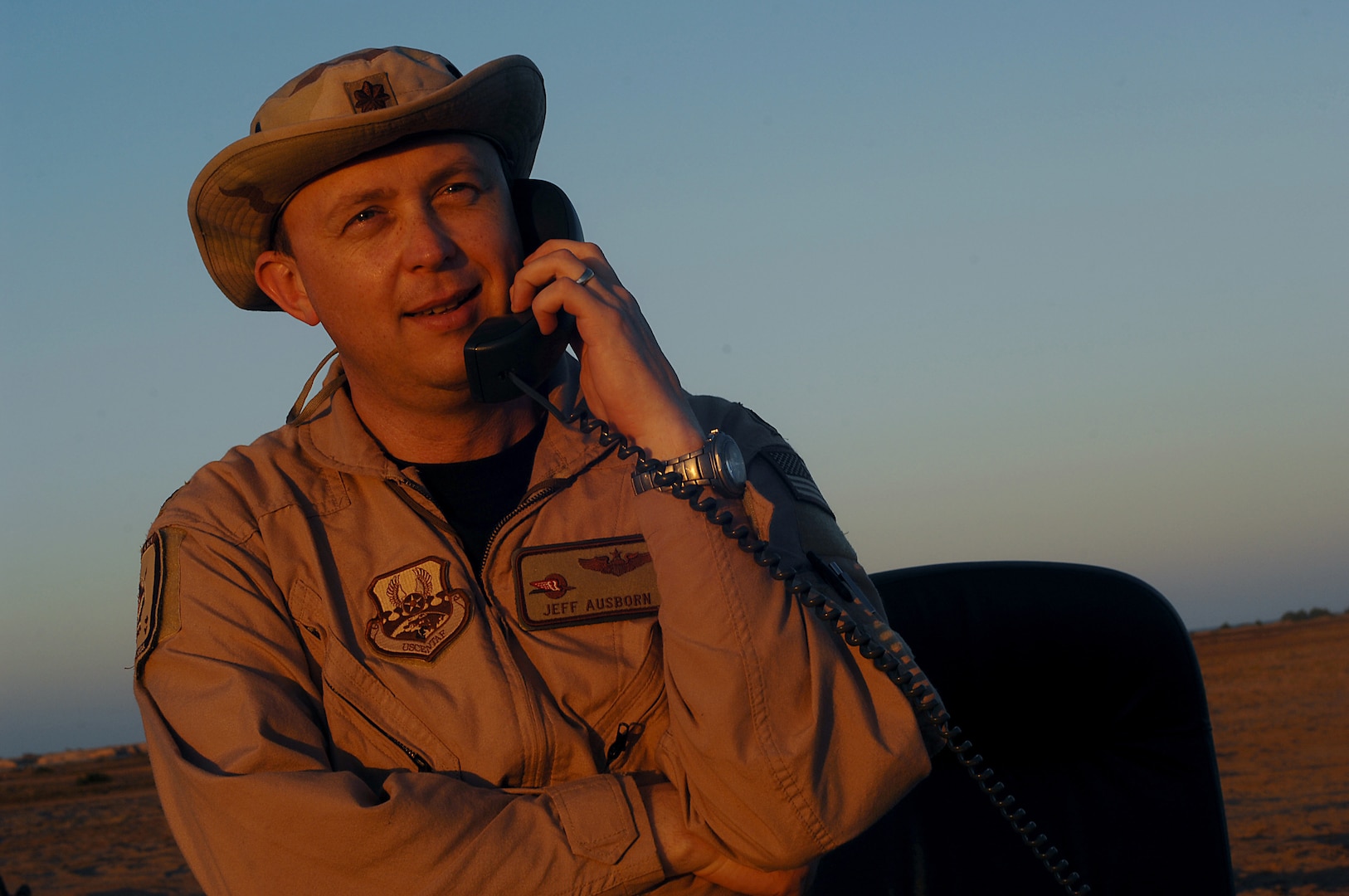 Maj. Jeff Ausborn might as well move his office outside next to the flightline. It might make his job of coordinating and tracking air support a bit easier.