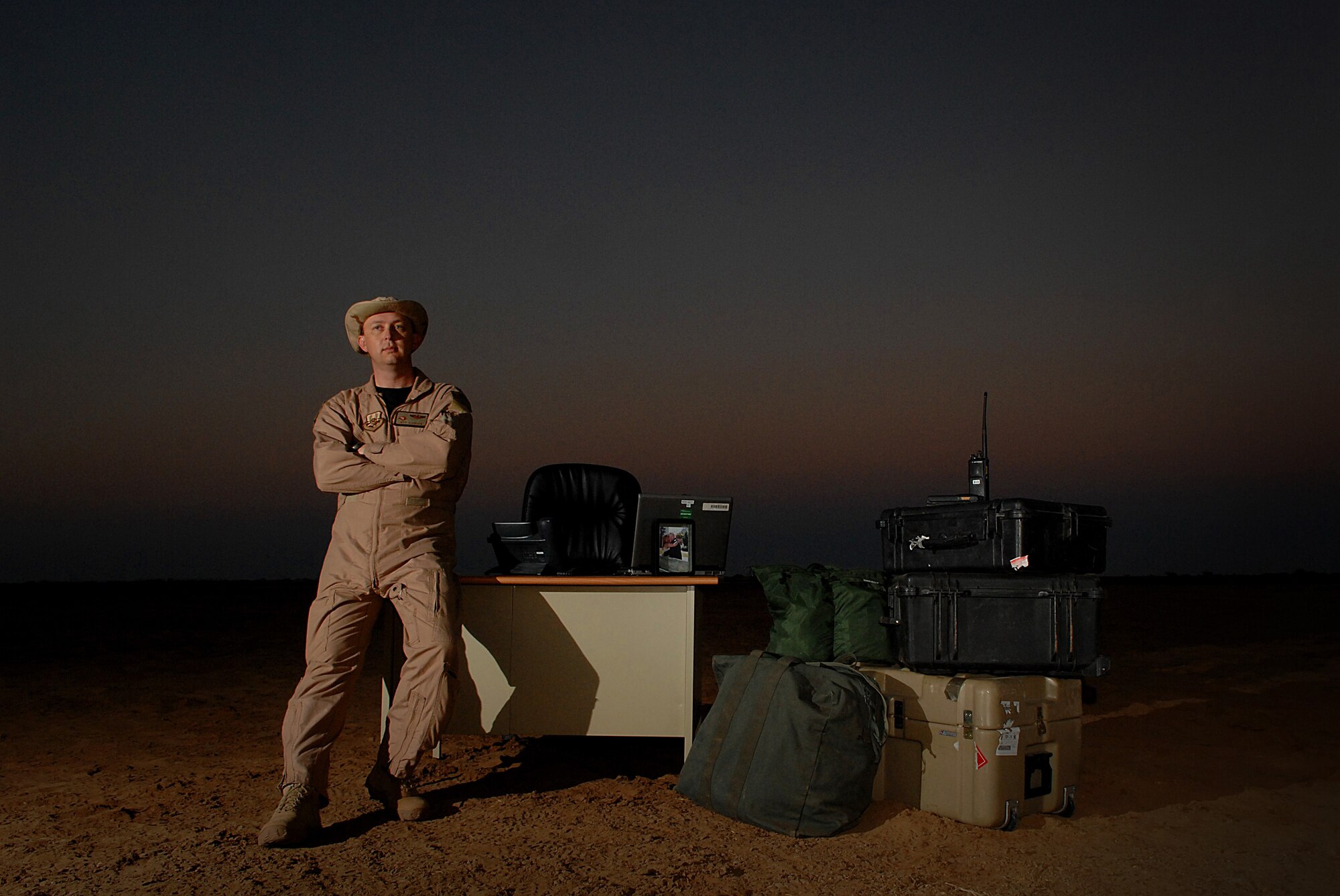 Maj. Jeff Ausborn might as well move his office outside next to the flightline. It might make his job of coordinating and tracking air support a bit easier.