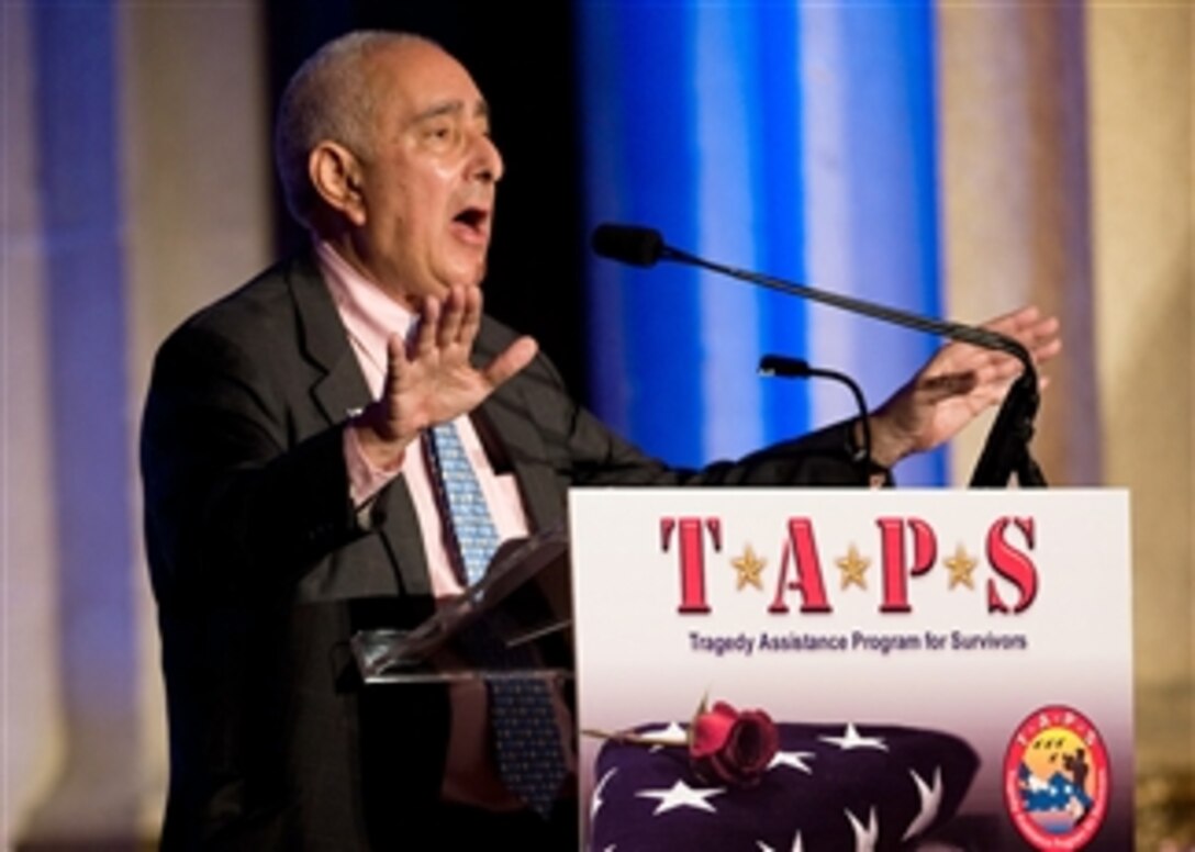 Ben Stein, actor, author and commentator, speaks at a gala in honor of  the Tragedy Assistance Program for Survivors, or TAPS, Washington, D.C., April 15, 2008. Stein was awarded TAPS's Honor Guard Award for his support of the program. In the same day, he accepted the Office of the Secretary of Defense Exceptional Public Service Award at the Pentagon for his support for servicemembers.

