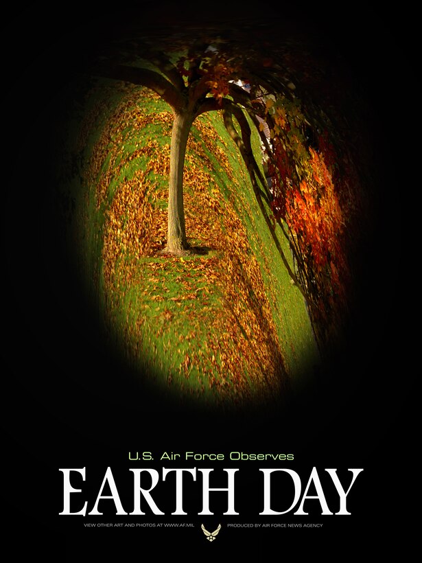 U.S. Air Force Earth Week Poster #3.  This poster was created by Virginia Reyes of the Air Force News Agency with U.S. Air Force photo by Tech. Sgt. Tracy L. DeMarco.  The poster is 9x12 inches @ 300 ppi.  Air Force Link does not provide printed posters but a PDF file of this poster is available for local printing. Requests can be made to afgraphics@dma.mil. Please specify the title and number.