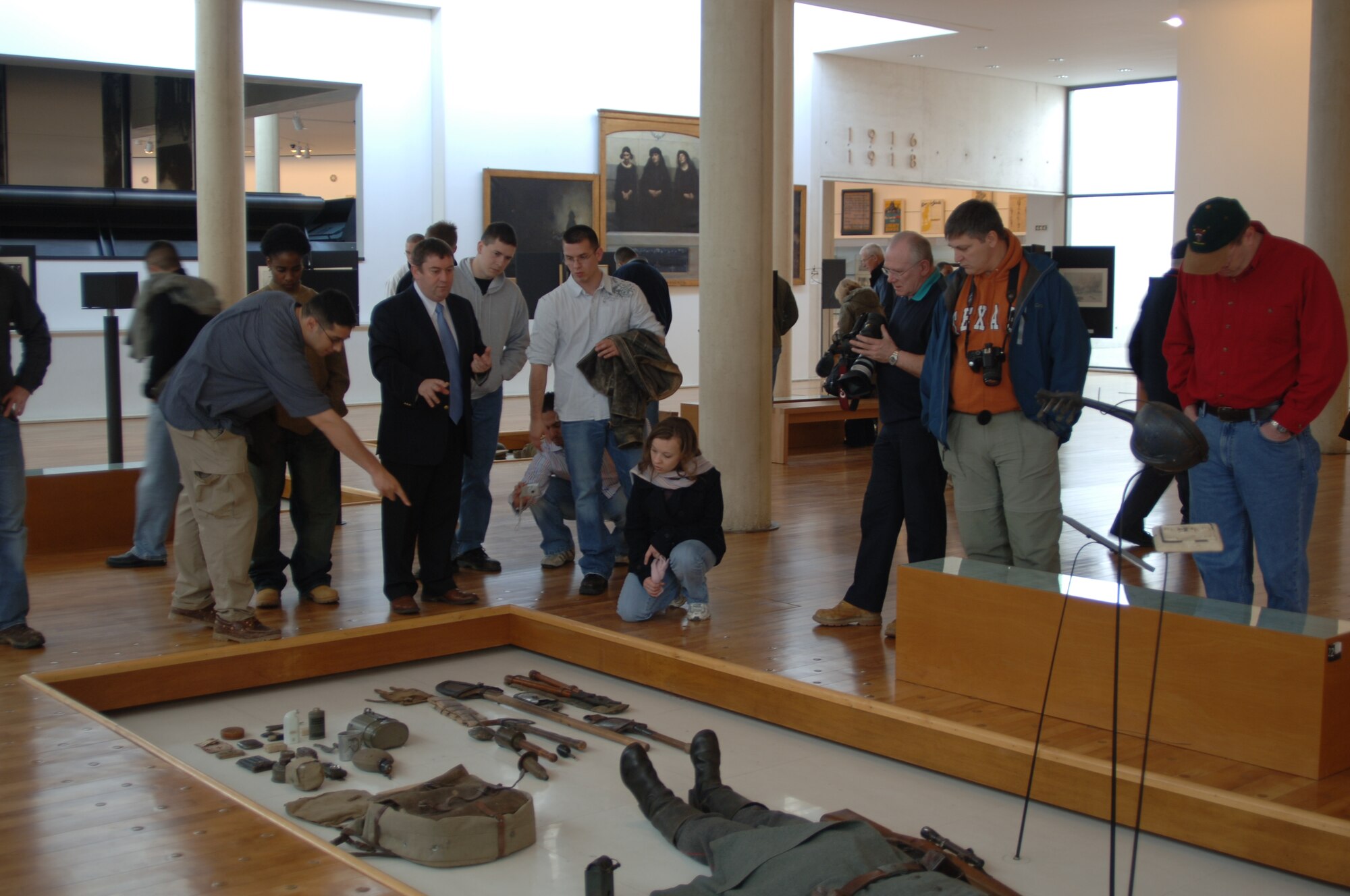 JAC Army ProDev Trip participants viewed the exhibits at the Historial de la Grande Guerre museum near the Somme, France battlefields of World War I.  Lessons from the two-year long battle are applicable today for JAC soldiers.  (U.S. Air Force photo by Staff Sgt. Chad E. Chisholm)