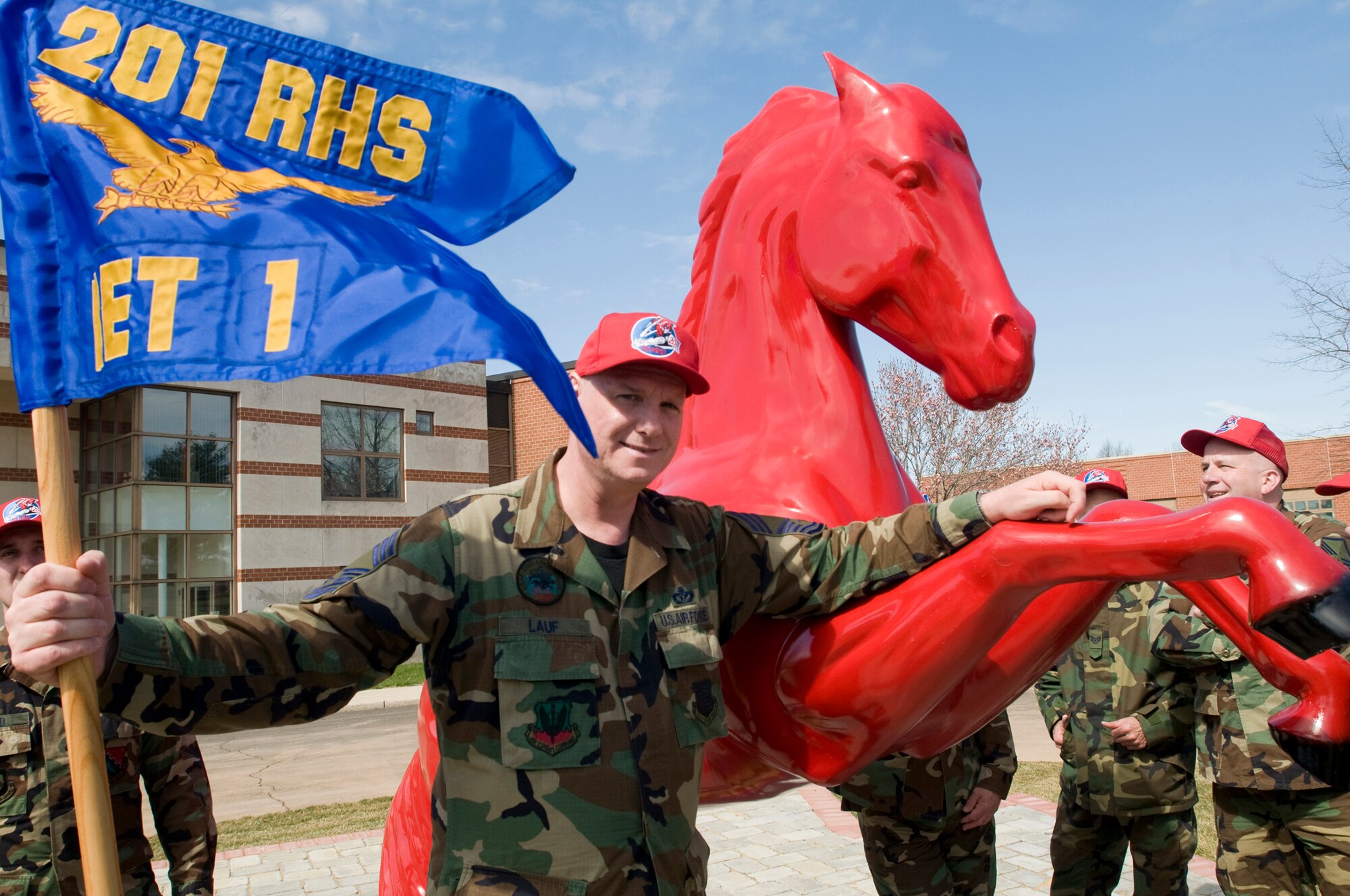 On April 5, more than 100 guardsmen sported the red caps for the first time and cheerfully yelled “to the HORSE” during the 201st RED HORSE Squadron, Det. 1 activation ceremony at Willow Grove Air Reserve Station, Pa. RED HORSE stands for Rapid Engineer Deployable Heavy Operational Repair Squadron Engineer. These units are self sufficient, 404-person mobile squadrons that provide major force bed-down, heavy damage repair, and heavy engineering operations in remote, high-threat environments worldwide. 