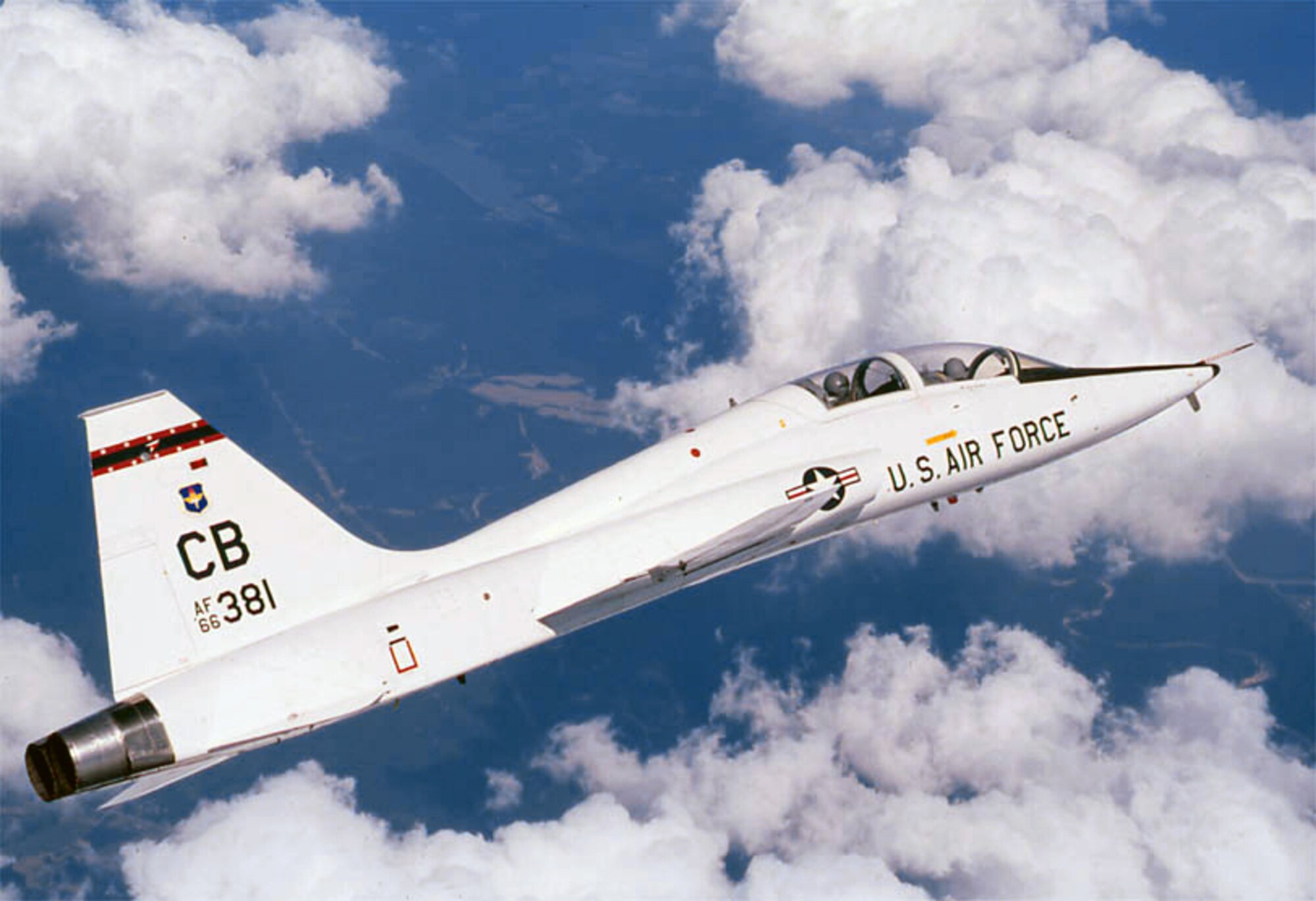 The T-38 Talon is a twin-engine, high-altitude, supersonic jet trainer used in a variety of roles because of its design, economy of operations, ease of maintenance, high performance and exceptional safety record. It is used primarily by Air Education and Training Command for undergraduate pilot and pilot instructor training. Air Combat Command, Air Mobility Command and the National Aeronautics and Space Administration also use the T-38 in various roles. (U.S. Air Force photo/Staff Sgt. Steve Thurow) 