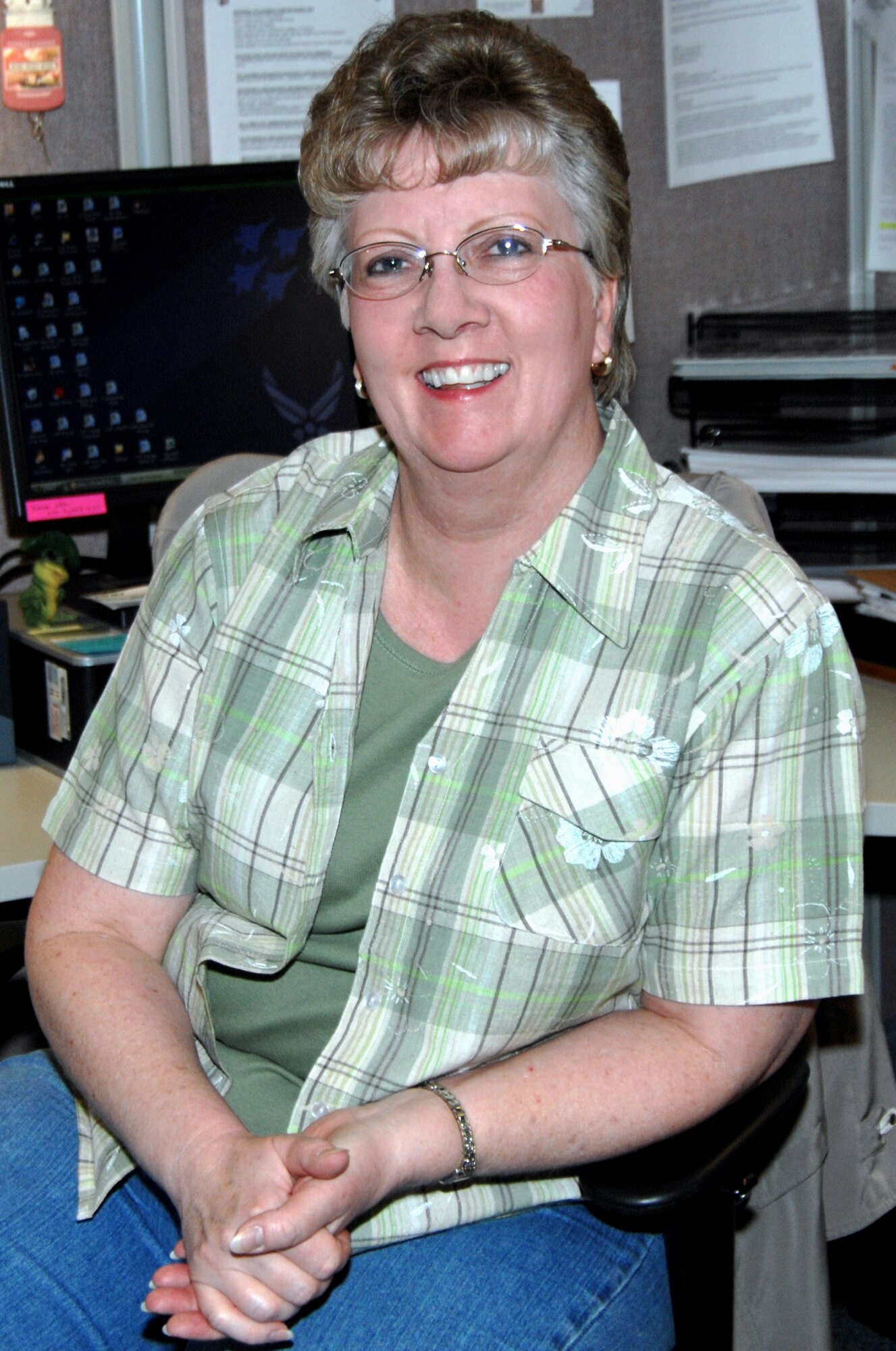 MOUNTAIN HOME AIR FORCE BASE, Idaho -- Judy Brengman serves as a personal property transportation assistant for the 366th Logistics Readiness Squadron. (U.S. Air Force photo/ Senior Airman Megan P. Lyon)