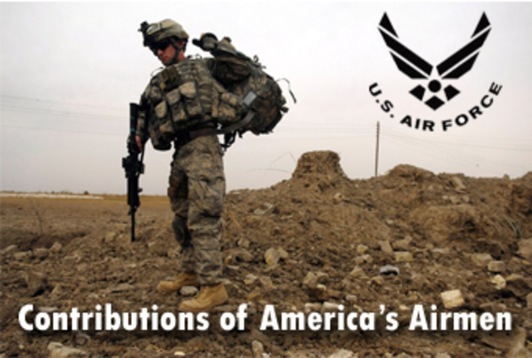 Air Force Secretary Michael Wynne and Air Force Chief of Staff Gen. T. Michael Moseley issued a joint statement regarding the contributions of America's Airmen. (U.S. Air Force illustration/Staff Sgt. Corey Parrish) 
