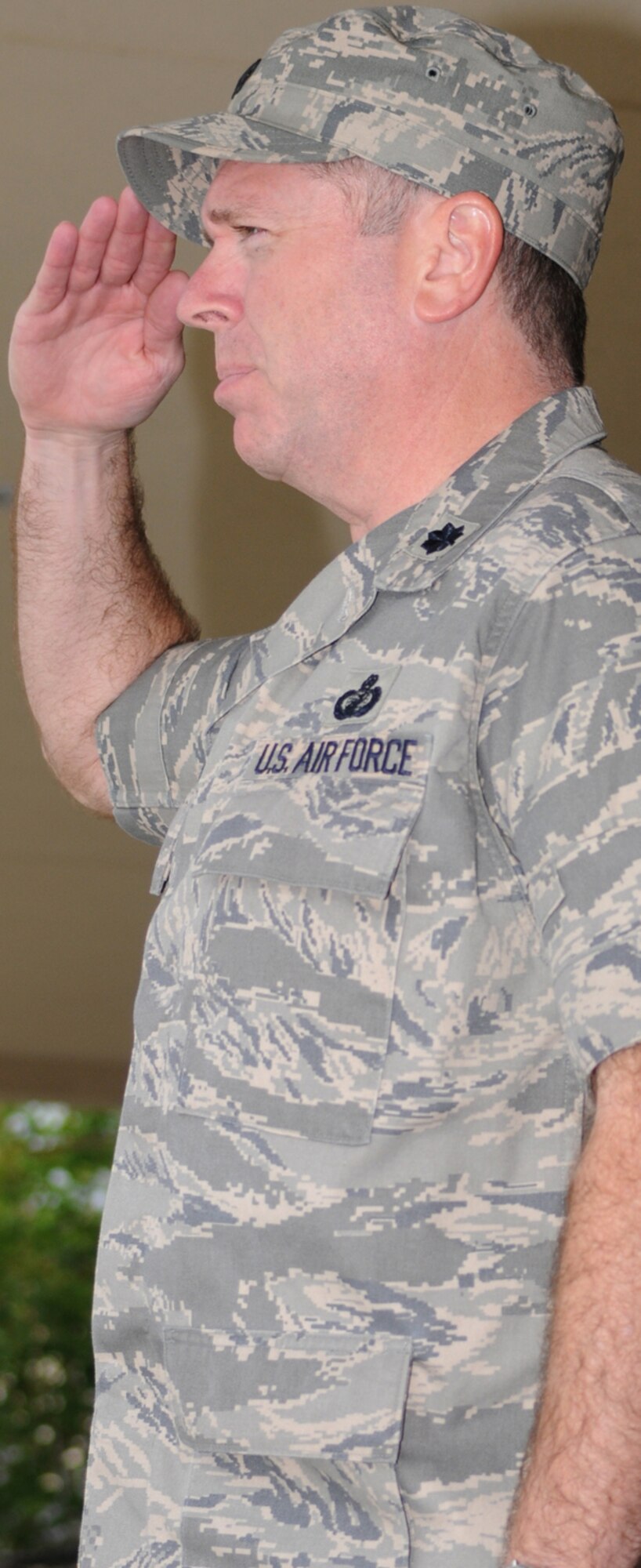Lt. Col. Robert Gurner, 81st Comptroller Squadron commander, was the officiating officer for the drill down.  He retires later this year.  (U.S. Air Force photo by Kemberly Groue)