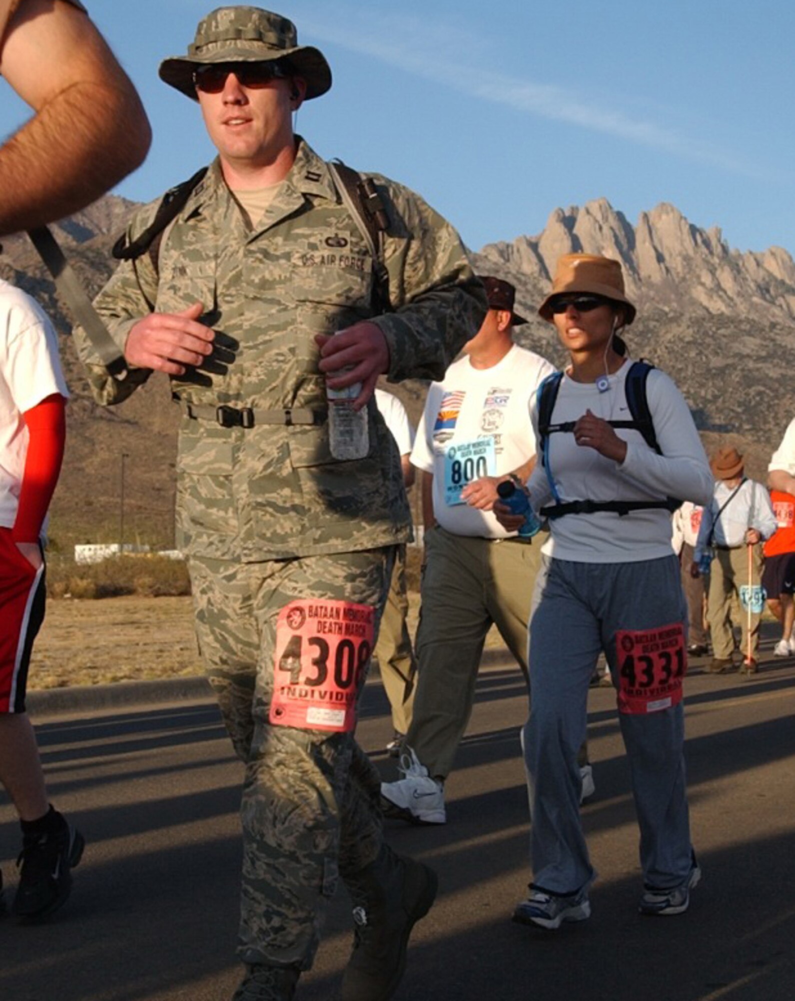 Captains Zink, left, and Najera tackle the course.  (Courtesy photo/brightroom.com)