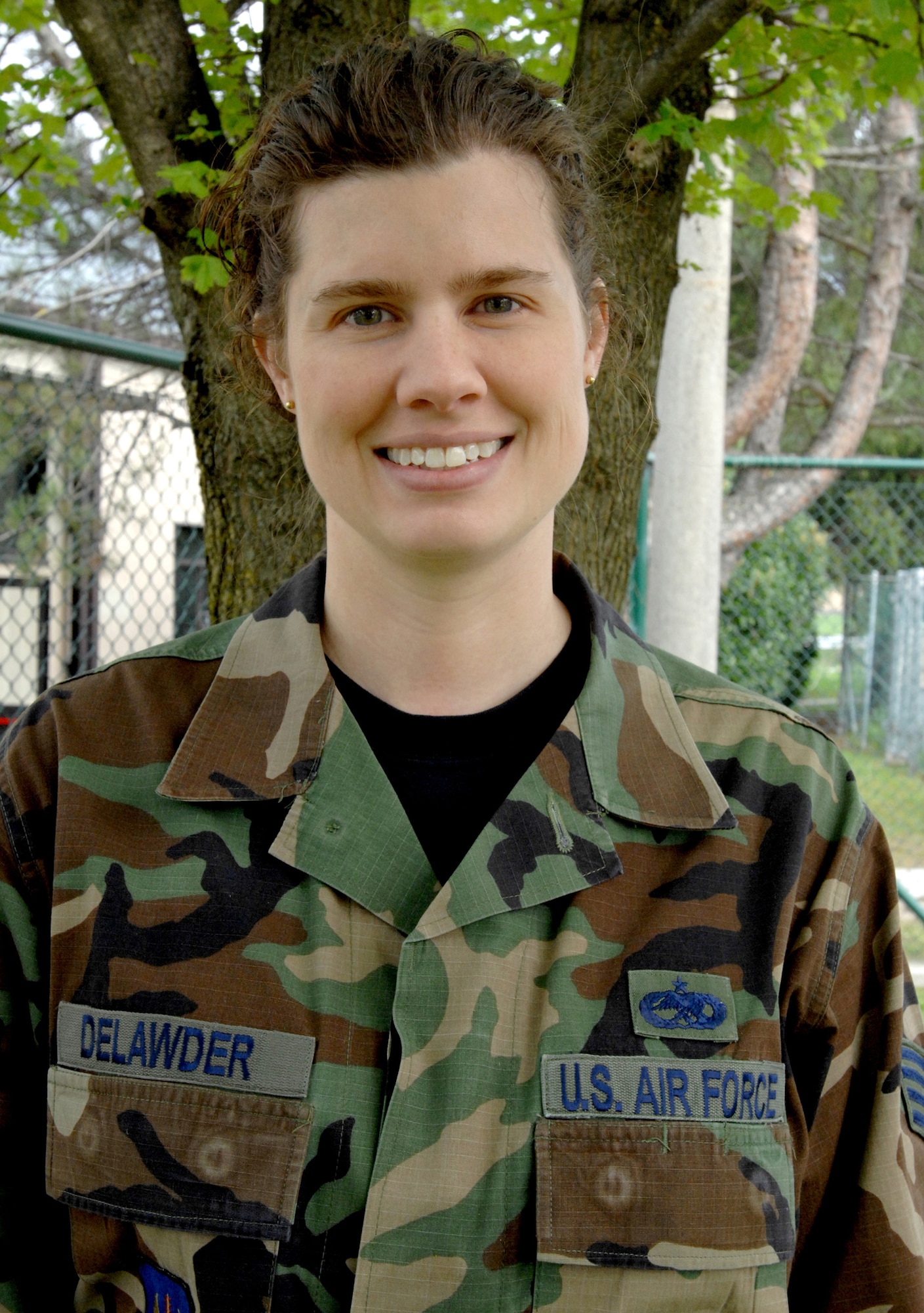 AVIANO AIR BASE, Italy--Staff Sgt. Colleen Delawder, 31st Communication Squadron, was notified April 23 that she was selected for Officer Training School. She earned her bachelor's in computer studies from the University of Maryland University College. (U.S. Air Force photo/Airman 1st Class Tabitha Mans).