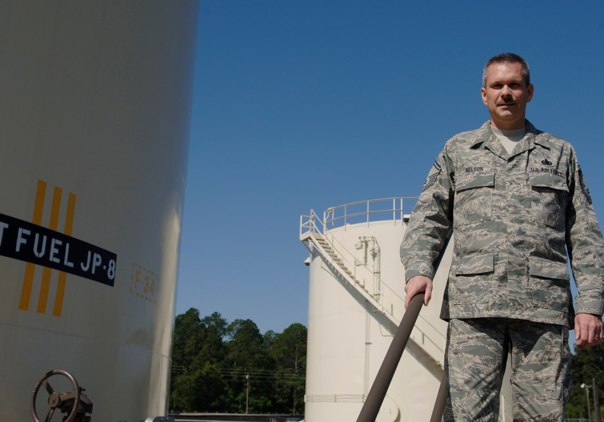 MOODY AIR FORCE BASE, Ga. -- Senior Master Sgt. Mark Nelson, 23rd Logistics Readiness Squadron fuels manager, recently won the Air Force Fuels Senior Non-Commissioned Officer of the Year award.  He will travel to Washington D.C. May 6-8 to be formally recognized during a ceremony. (U.S. Air Force photo by Staff Sgt. Joshua Jasper)