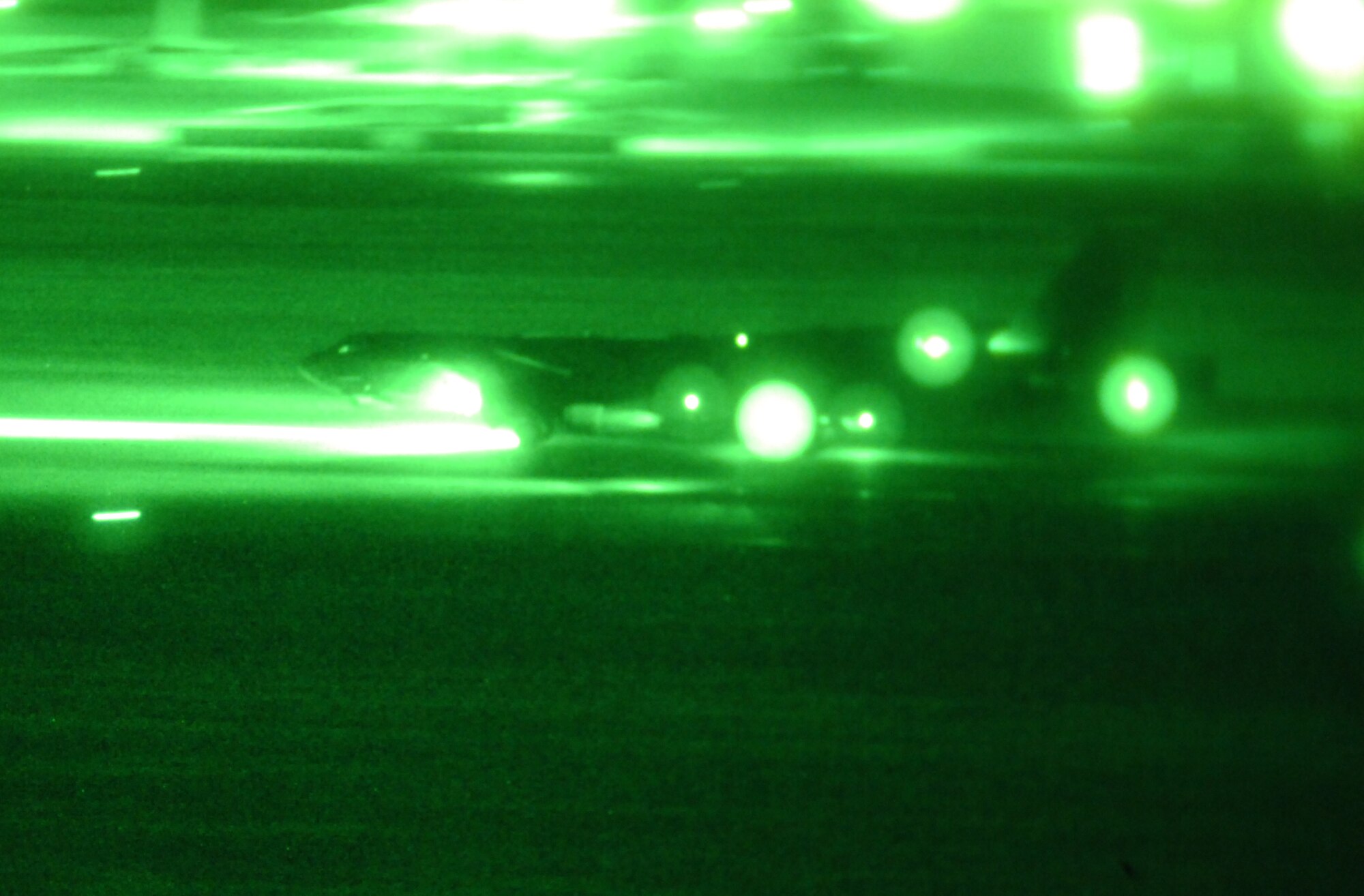 MINOT AIR FORCE BASE, N.D. -- A B-52H Stratofortress takes off at night as part of Operation Northern Vengeance here April 24. (U.S. Air Force photo by Airman 1st Class Sharida Bishop)