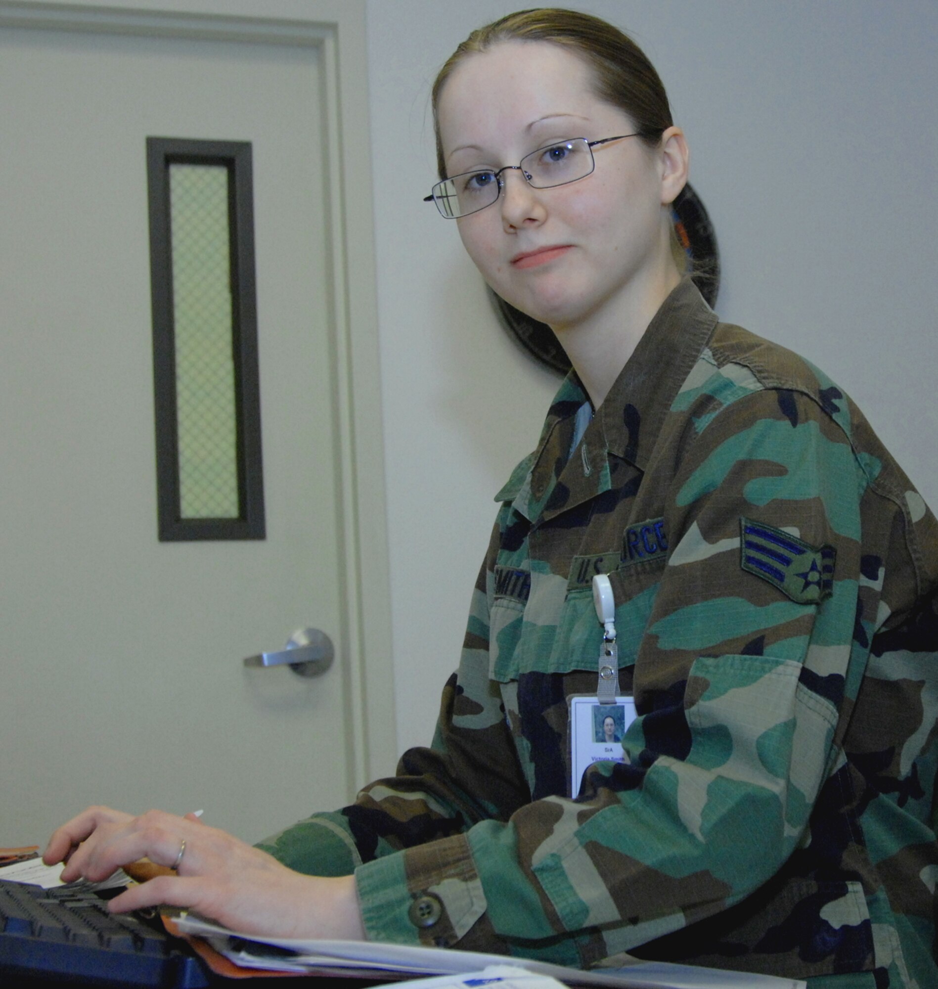 MOUNTAIN HOME AIR FORCE BASE, Idaho -- Senior Airman Victoria Smith serves as a health services management journeyman and as an alternate unit deployment manager for the 366th Medical Support Squadron. (U.S. Air Force photo/ Senior Airman Megan P. Lyon)

