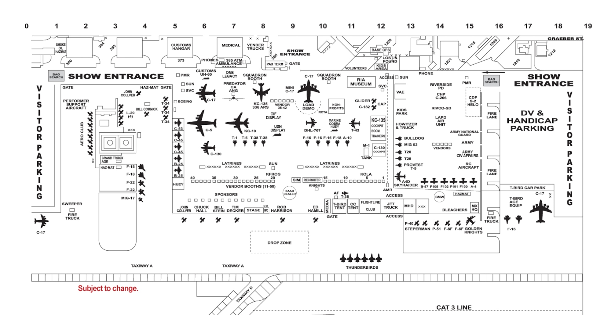 Layout of March Field Air Fest '08