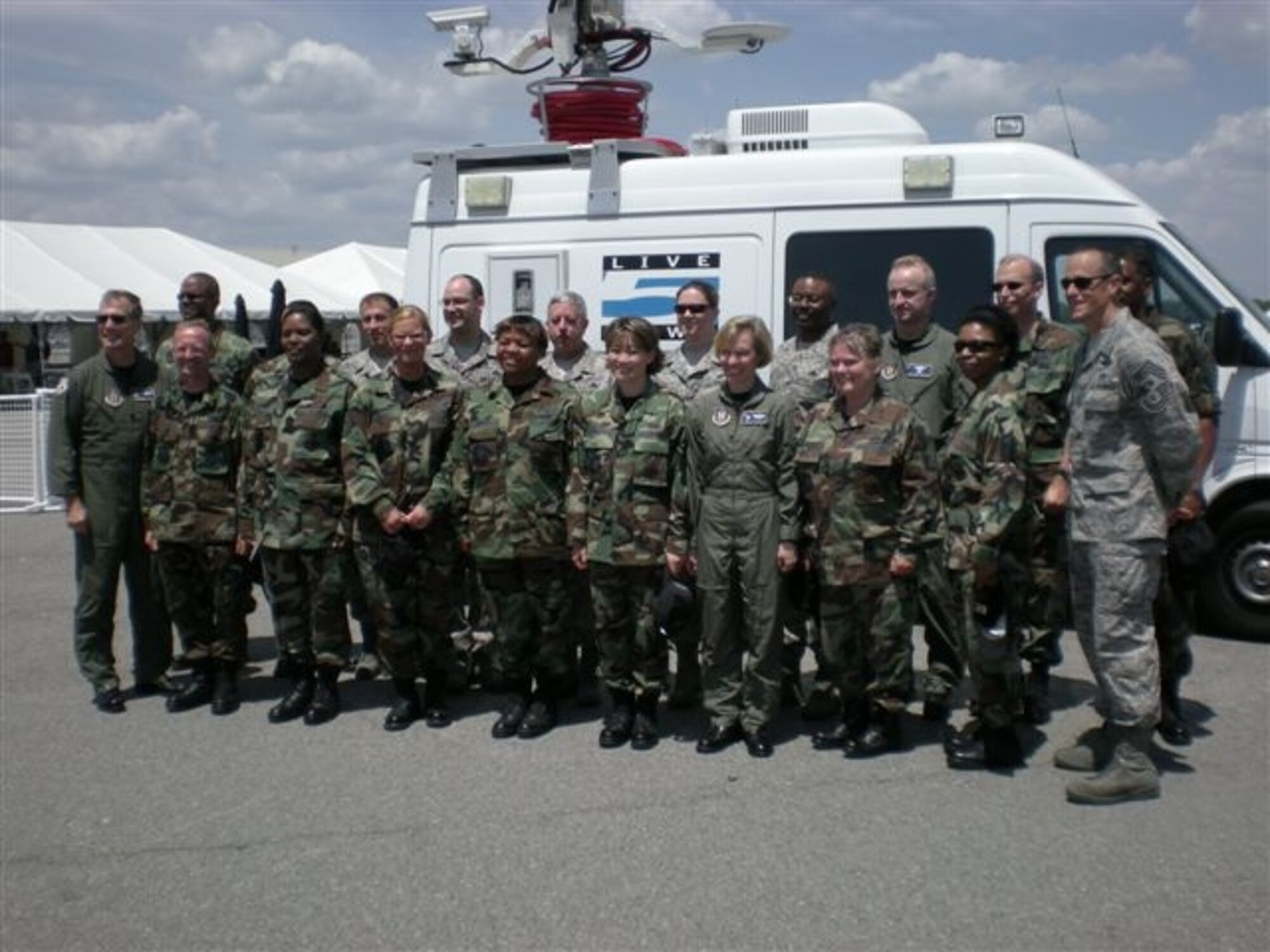 The Thunderbird reenlistment ceremony reenlisted eighteen individuals from the 315th Airlift Wing, Charleston Air Force Base, S.C., on April 25th.  The reenlistment ceremony was the largest that the Thunderbirds have done to date. (courtesy photo)