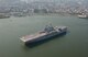 Three days after departing from it's home port in Norfolk, Virginia the USS Iwo Jima (LHD 7) arrives outside the French Quarter of New Orleans to serve as a floating launch pad for amphibious and air operations in the aftermath of Hurricane Katrina. The Hurricane made landfall near Buras, Louisiana on August 29th 2005 with winds up to 230km/h and by the following day had broken two New Orleans levees covering 80 percent of the city with water from nearby Lake Pontchartrain.
(US Air National Guard Photo by TSgt Paul Gorman) (Released by MAJ Ed Bush, 102nd PAD)
