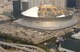 The top Level of the Louisiana Superdome parking ramp provides a makeshift helipad for UH-60 Blackhawk helicopters tasked with seeking out and transporting residents of New Orleans stranded by floodwaters in the aftermath of Hurricane Katrina.  The Hurricane made landfall near Buras, Louisiana on August 29th 2005 with winds up to 230km/h and by the following day had broken two New Orleans levees covering 80 percent of the city with water from nearby Lake Pontchartrain.
(US Air National Guard Photo by TSgt Paul Gorman) (Released by MAJ Ed Bush, 102nd PAD)
