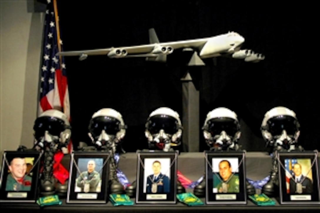 The 8th Air Force Museum on Barksdale Air Force Base, La., created a memorial on July 24, 2008, to remember the crewmembers of Raider 21, the B-52 Stratofortress that crashed near Andersen Air Force Base, Guam. 