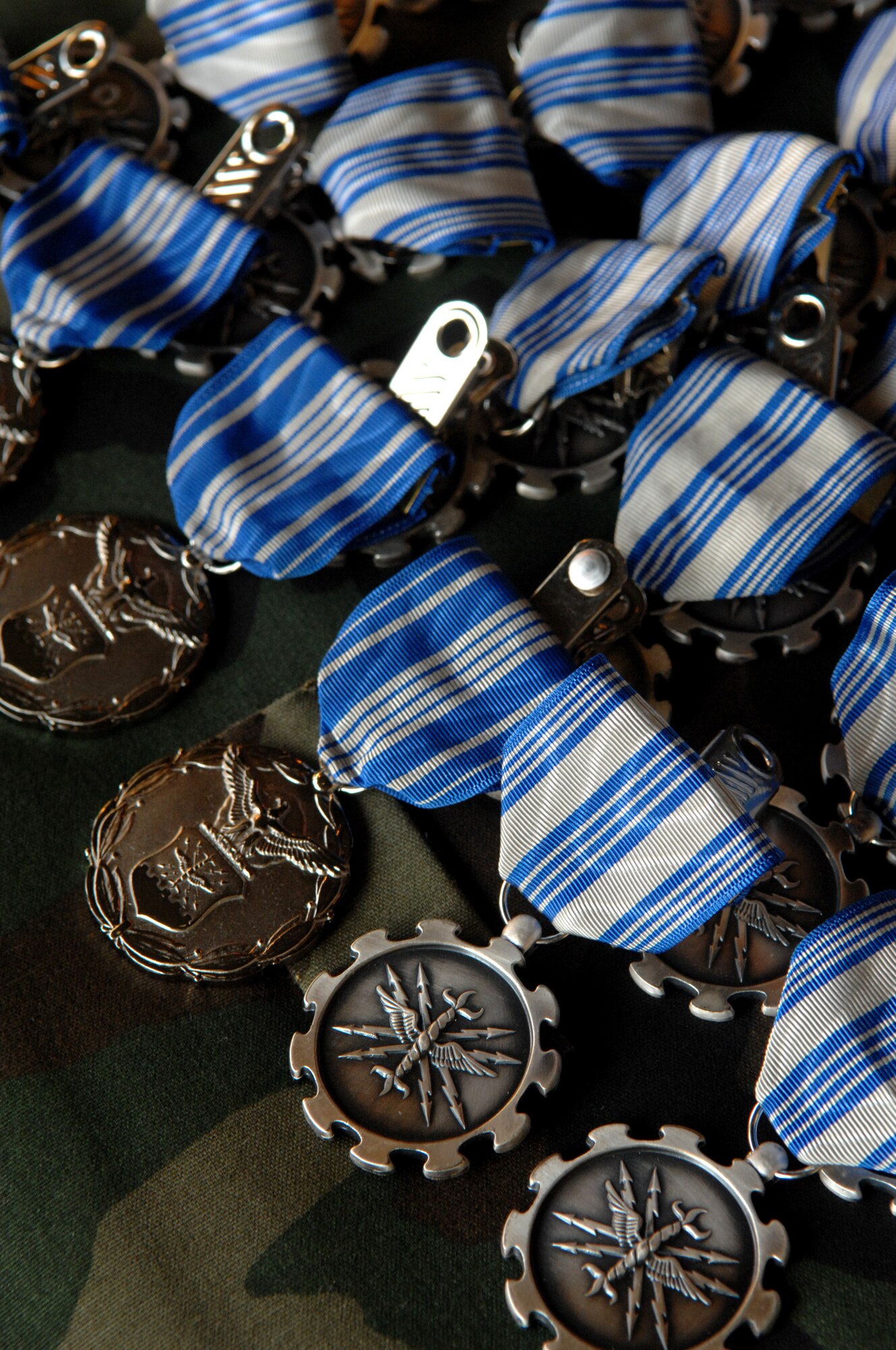 ANDERSEN AIR FORCE BASE, Guam -Andersen Fire and Rescue Emergency Services awards 33 U.S. Air Force Achievement medals and 6 U.S. Air Force Civilian Achievement medals to the emergency responders of the B-2 Spirit of Kansas Class A mishap here August 1. The B-2 crashed shortly after take off here Feb. 23. The medals where presented to those who distinguished themselves by outstanding achievement on Feb. 23 as they demonstrated incredible fire fighting abilities combating a six hour fire with flames reaching over 300 feet.   (U.S. Air Force photo by Airman 1st Class Nichelle Griffiths)
