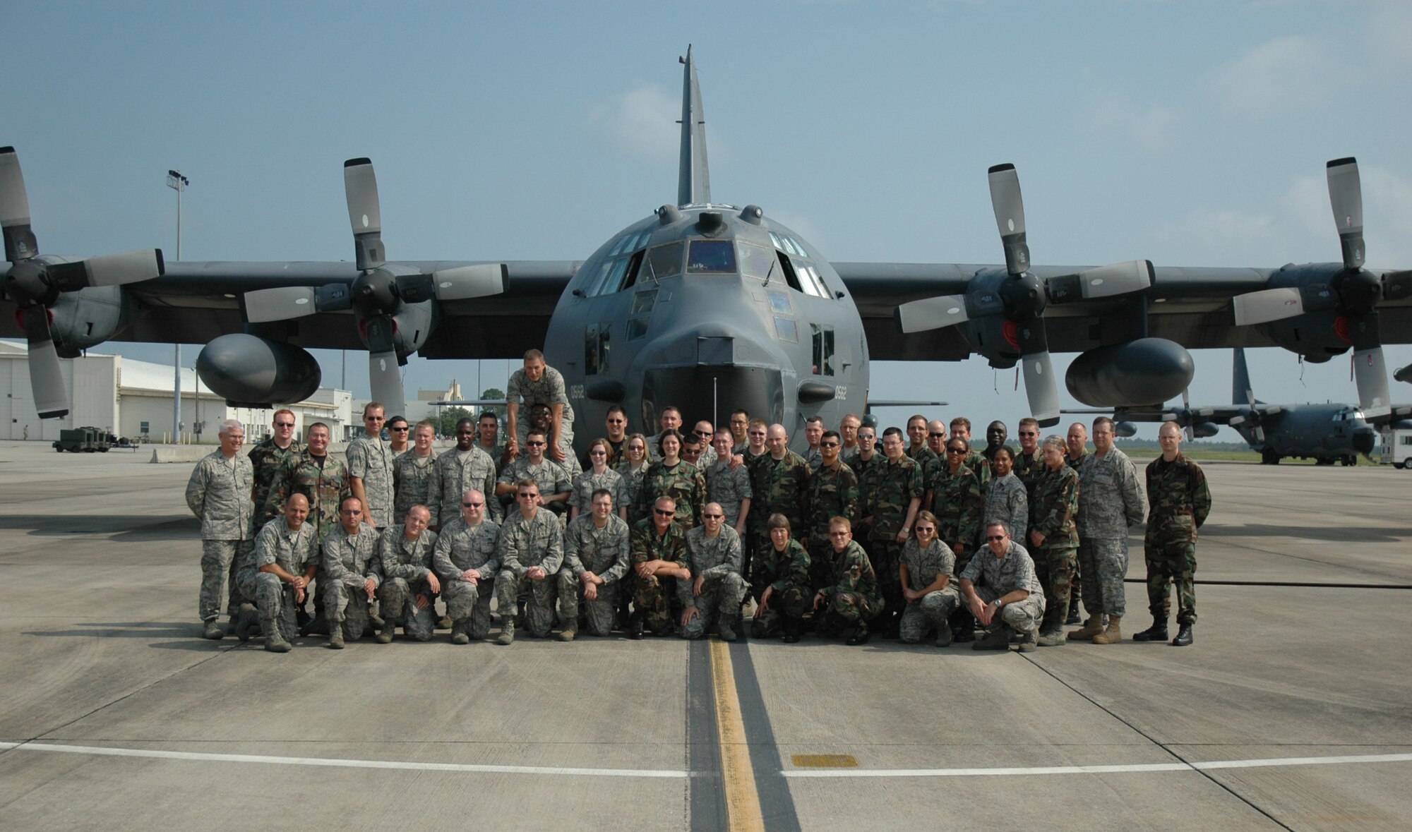 Forty-four chaplain candidates visited Duke Field, Aug. 2 as part of a 28-day tour designed to give them an introduction to the Air Force Reserve. The candidates toured the 919th Security Forces Squadron and the 919th Operations Group survival equipment shop before they were given a tour of an MC-130E Combat Talon I aircraft. (U.S. Air Force Photo/Senior Airman Jon McCallum) 
