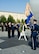 In observance of the 60th Anniversary of the Air Force Office of Special Investigations a wreath is placed at the Air Force Memorial Aug. 1. Saluting the wreath in a moment of tribute to the men and women of AFOSI are (l to r) Mr. Douglas Thomas, AFOSI Executive Director, Command Chief Master Sgt. Chris Redmond, AFOSI Command Chief and Brig. Gen. Dana Simmons, AFOSI commander. (U.S. Air Force photo/Mike Hastings)