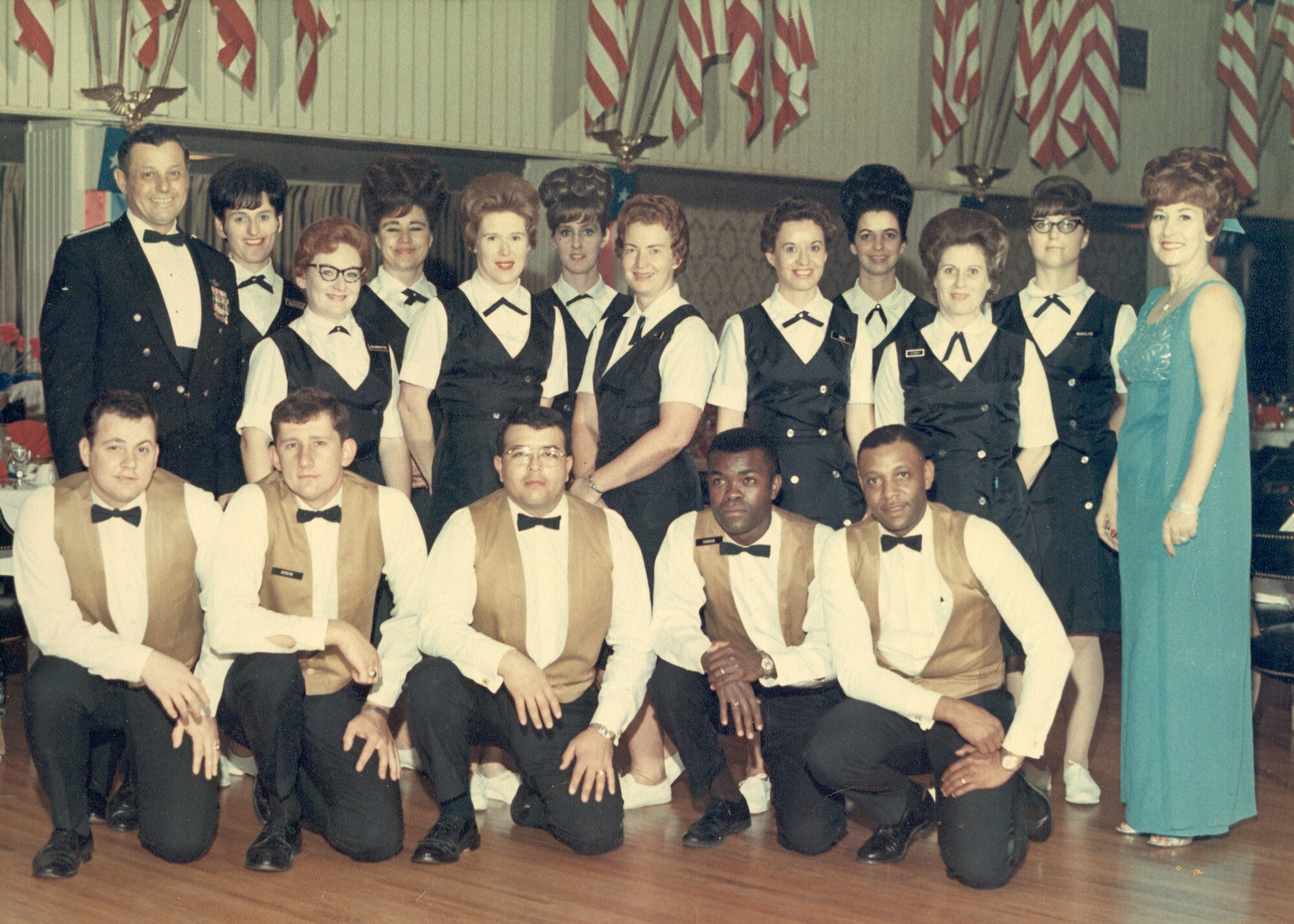 VANDENBERG AIR FORCE BASE, Calif. --  The staff of the Vandenberg Officers' Club circa 1967. Maime Kennedy is not pictured. (Courtesy photo)