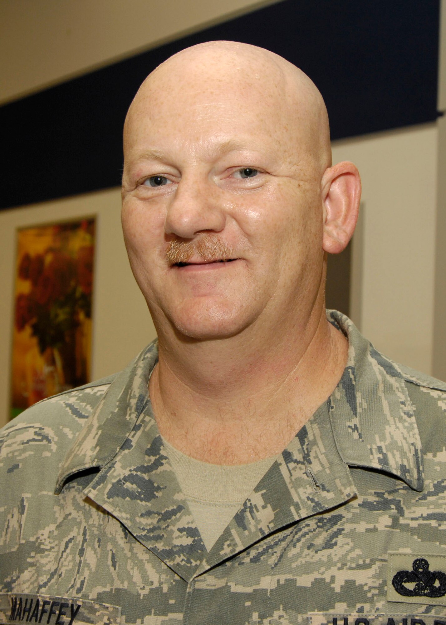 SCOTT AIR FORCE BASE, Ill.-- "Hockey, I’m a winter guy."
Senior Master Sgt. Bill Mahaffey, 375th AMC/ A4Trans
(US Air Force photo/Senior Airman Mildred Guevara)
