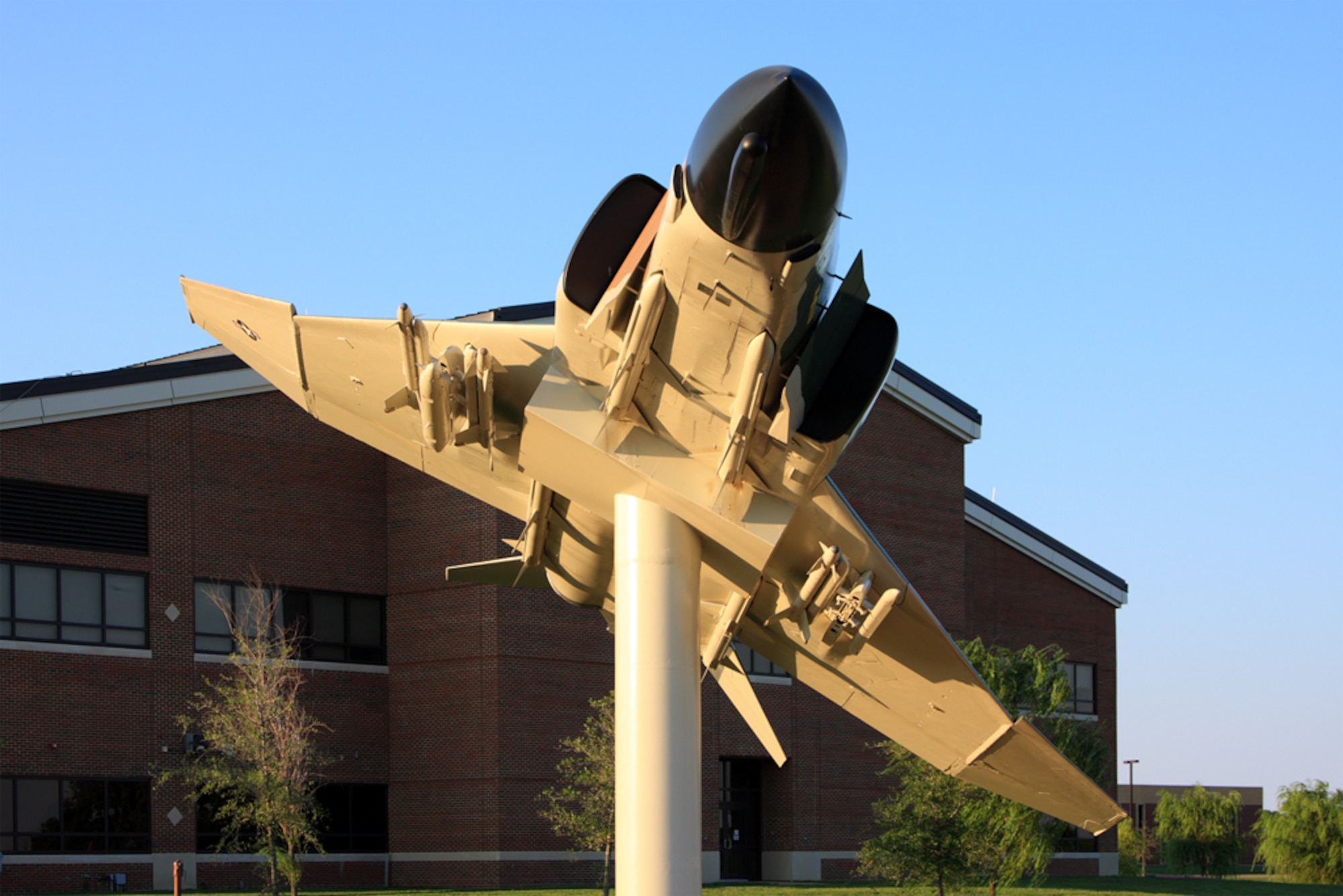 LANGLEY AIR FORCE BASE, Va. -- The F-4C Phantom II is displayed today as it appeared after its MiG kill on May 20, 1967 over North Vietnam.  (Courtesy photo by Dean Heald)