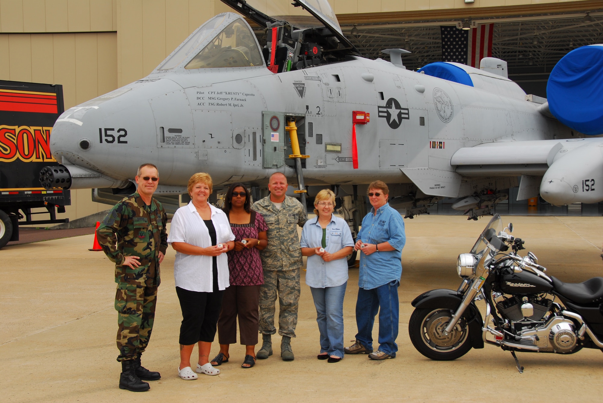 International Association for Machinists and Aerospace Workers (IAM) Local 175 from the Harley Davidson facility in York, Pa. collected and delivered $3,500 worth of goods to the 111th Fighter Wing, Pa. Air National Guard, July 23 for distribution to approx. 160 guardsmen heading to Afghanistan to support the continuing war on terrorism. 